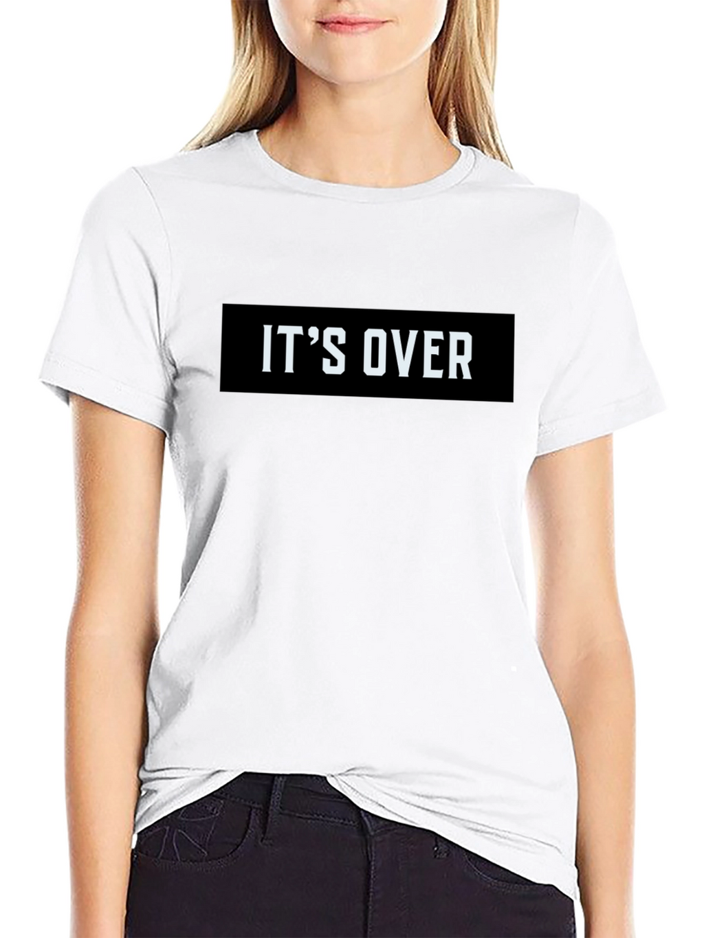 Its Over Graphic Tee - Black Casual T-Shirt