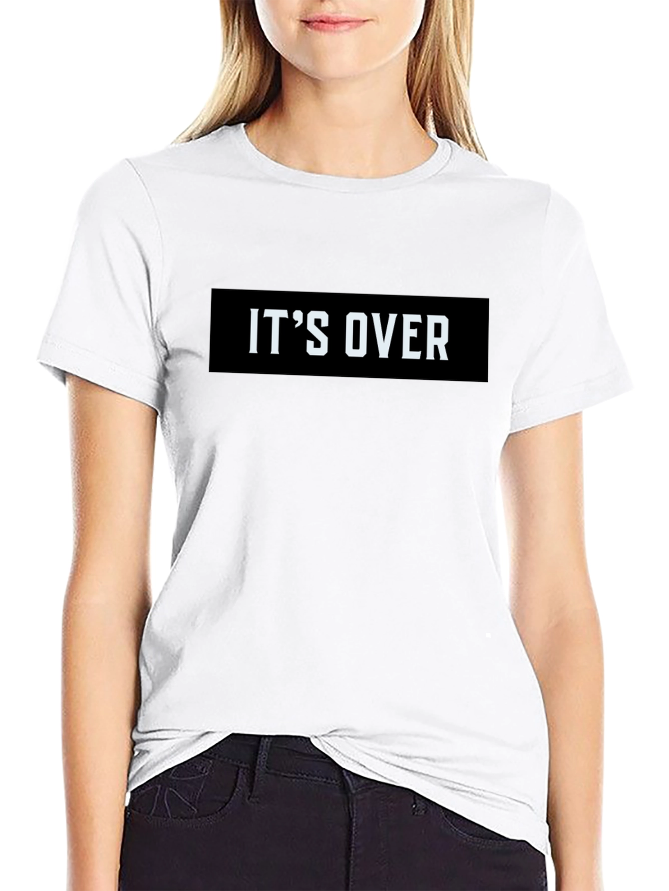 Its Over Graphic Tee - Black Casual T-Shirt