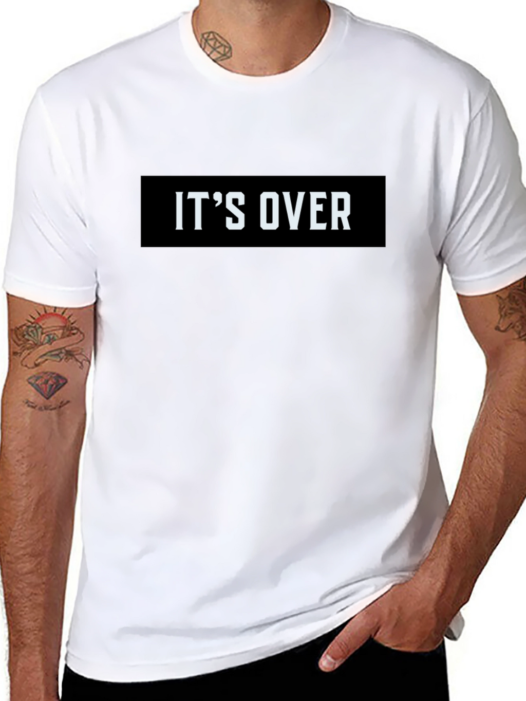 Its Over Graphic Tee - Black Casual T-Shirt