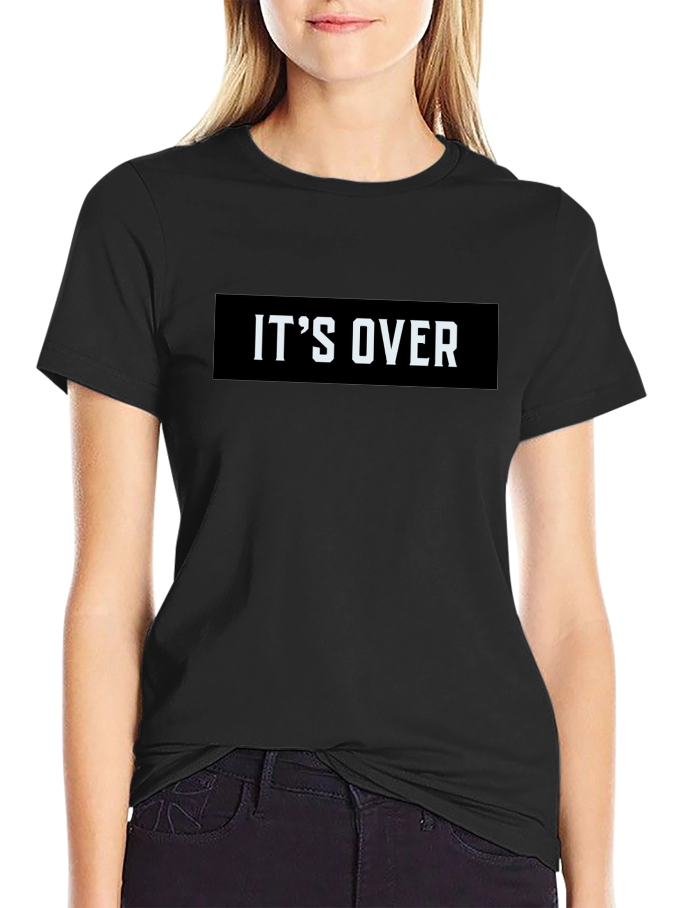 Its Over Graphic Tee - Black Casual T-Shirt