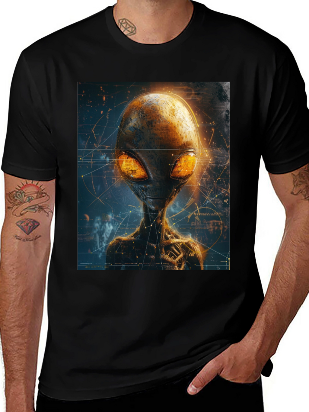 Alien Graphic T-Shirt - Extraterrestrial Design Tee