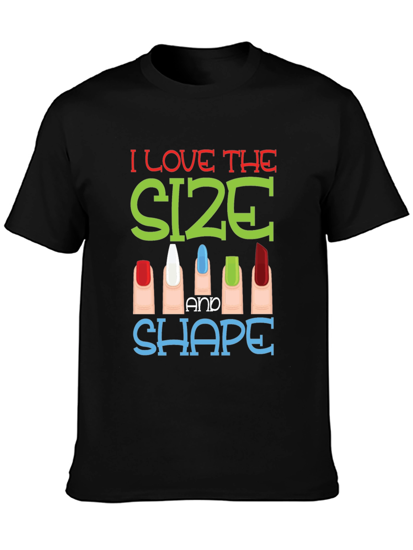Nail Polish Design T-Shirt - Size and Shape Tee