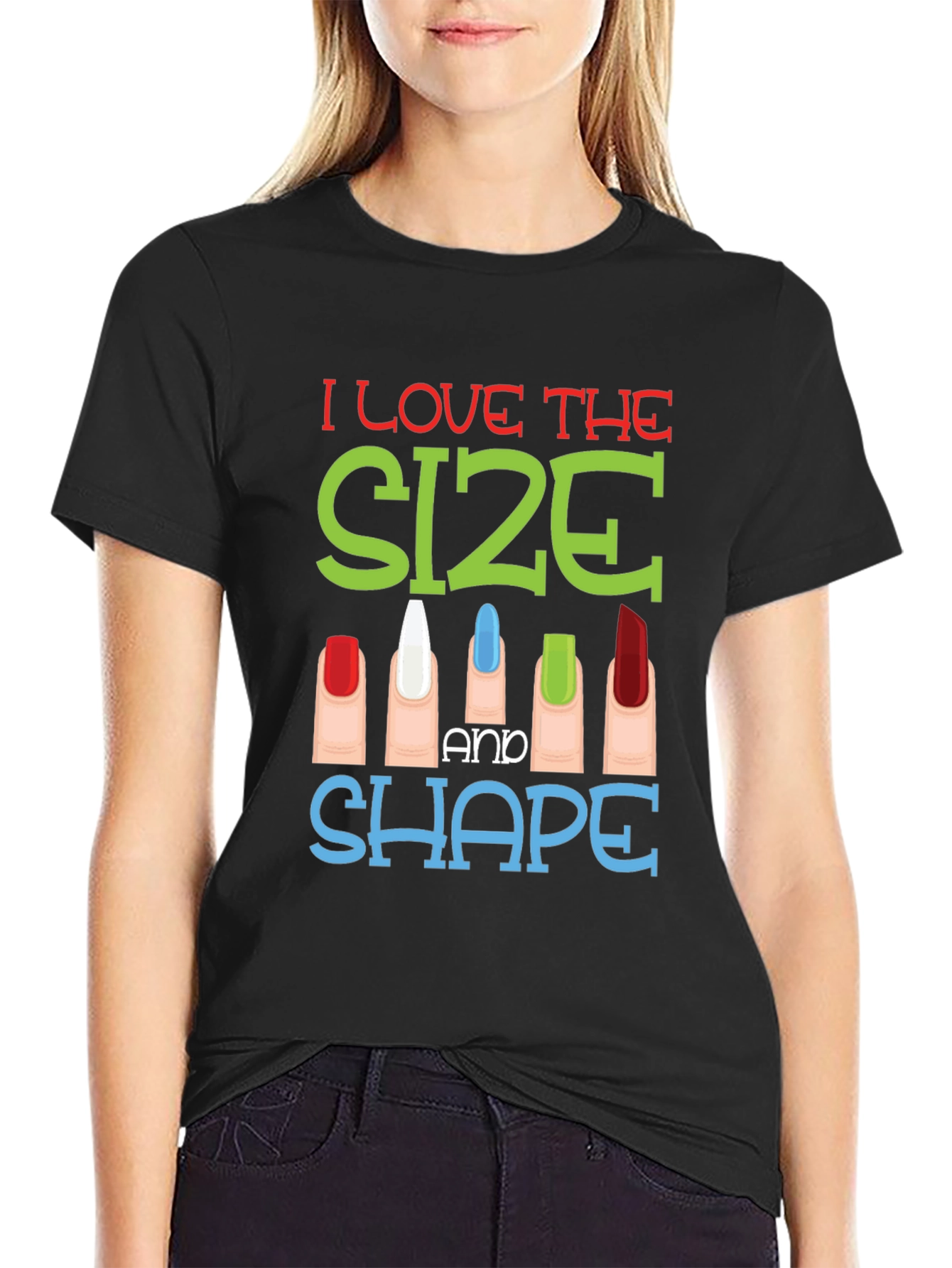 Nail Polish Design T-Shirt - Size and Shape Tee