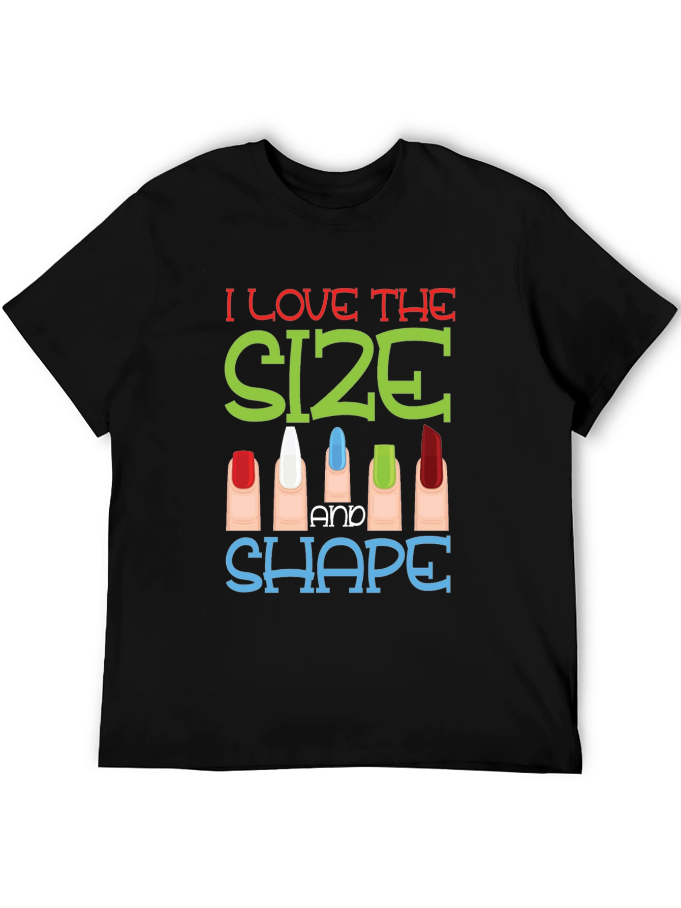 Nail Polish Design T-Shirt - Size and Shape Tee