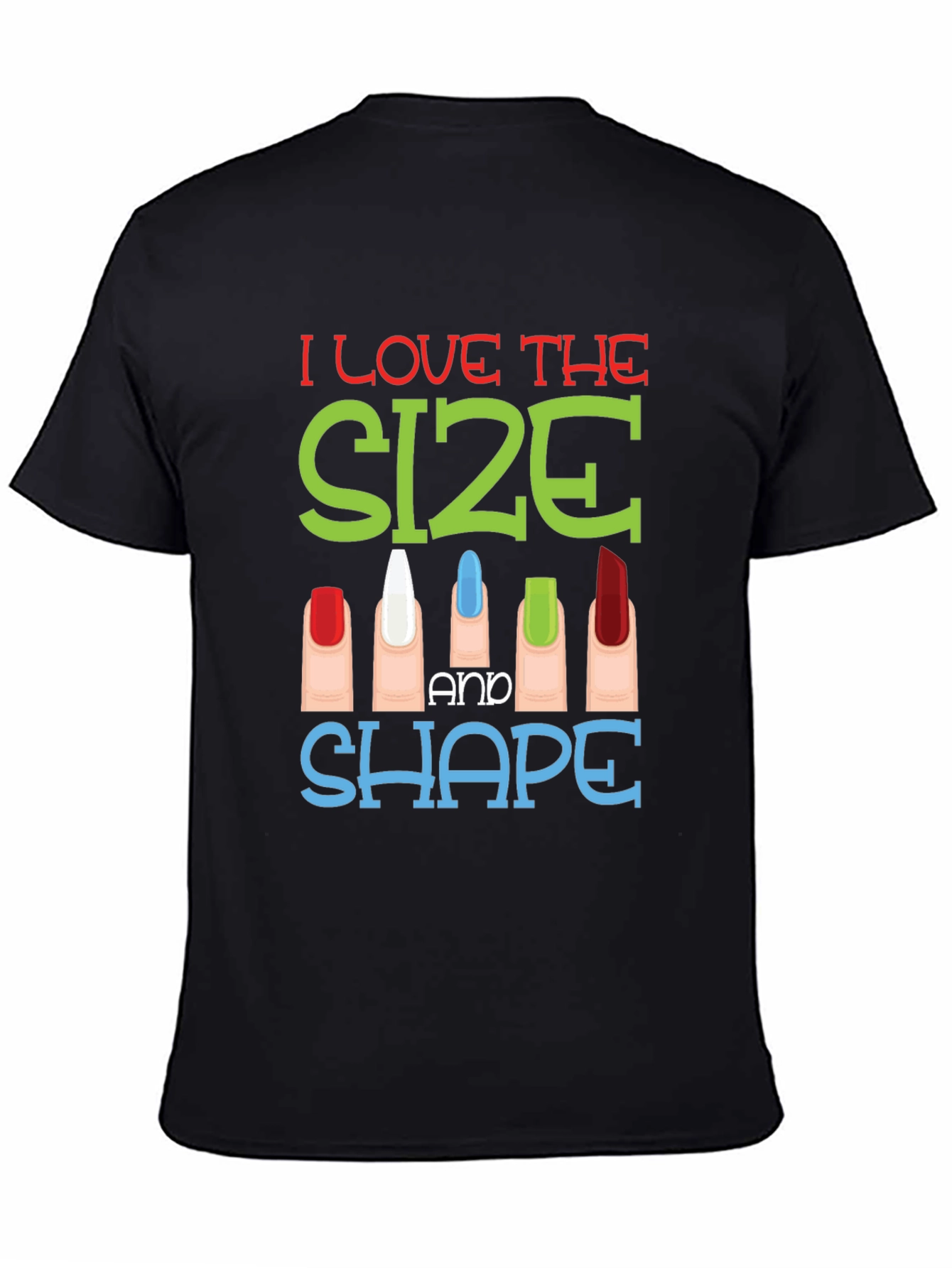 Nail Polish Design T-Shirt - Size and Shape Tee