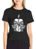 Skull & Guitar Graphic Tee - Mens Black T-Shirt
