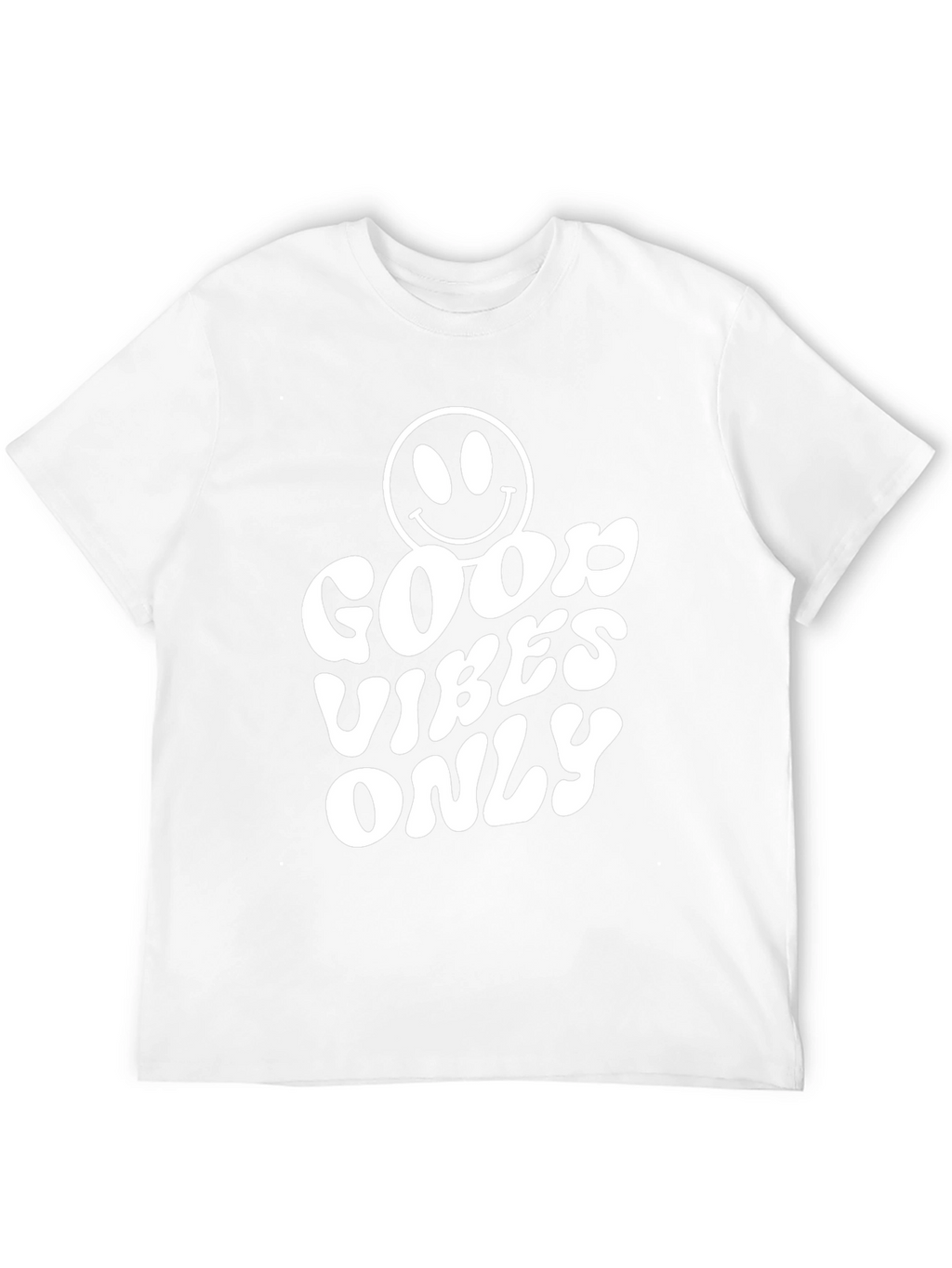 Good Vibes Only T-Shirt - Smiley Face Black Tee
