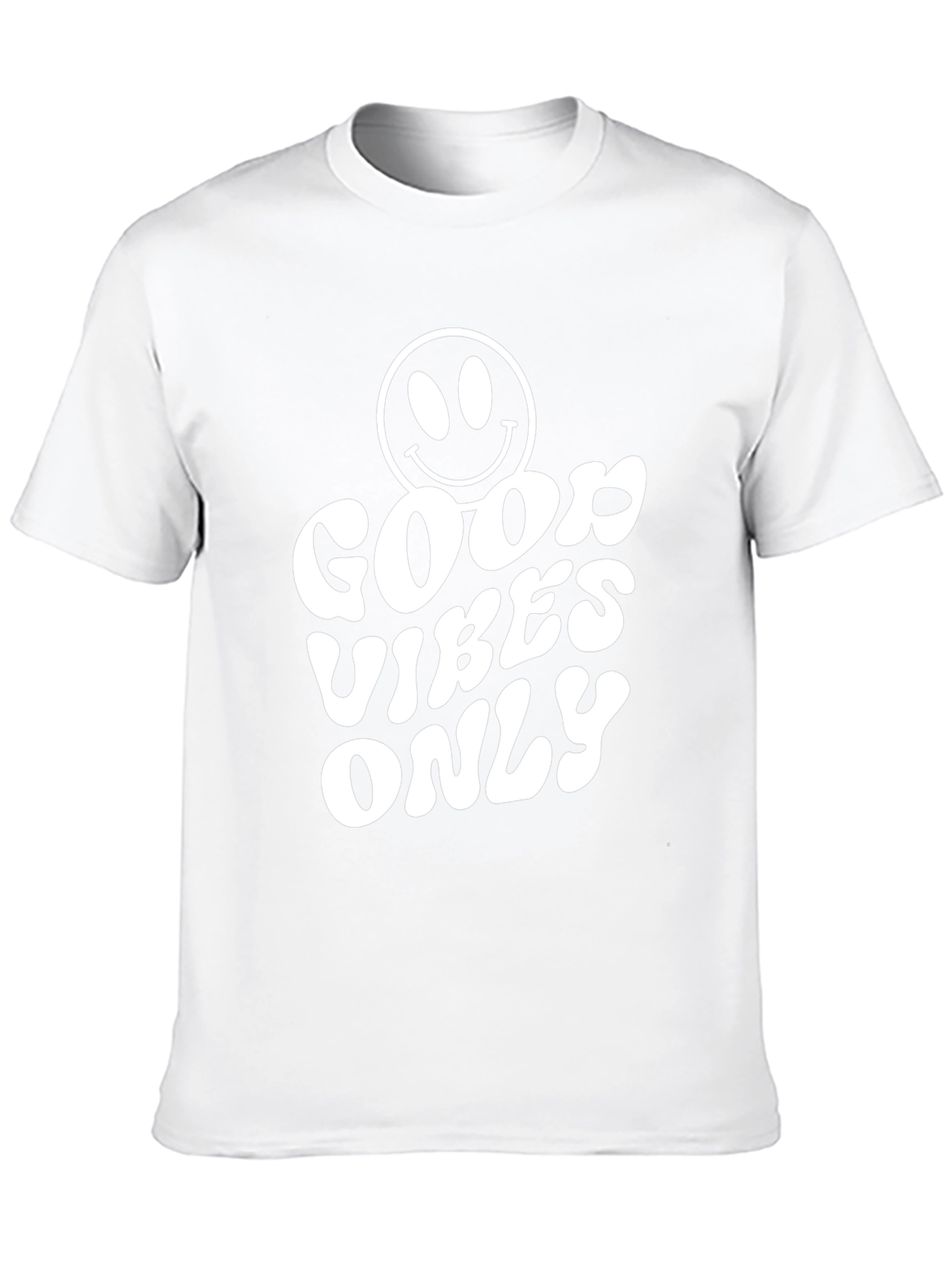 Good Vibes Only T-Shirt - Smiley Face Black Tee
