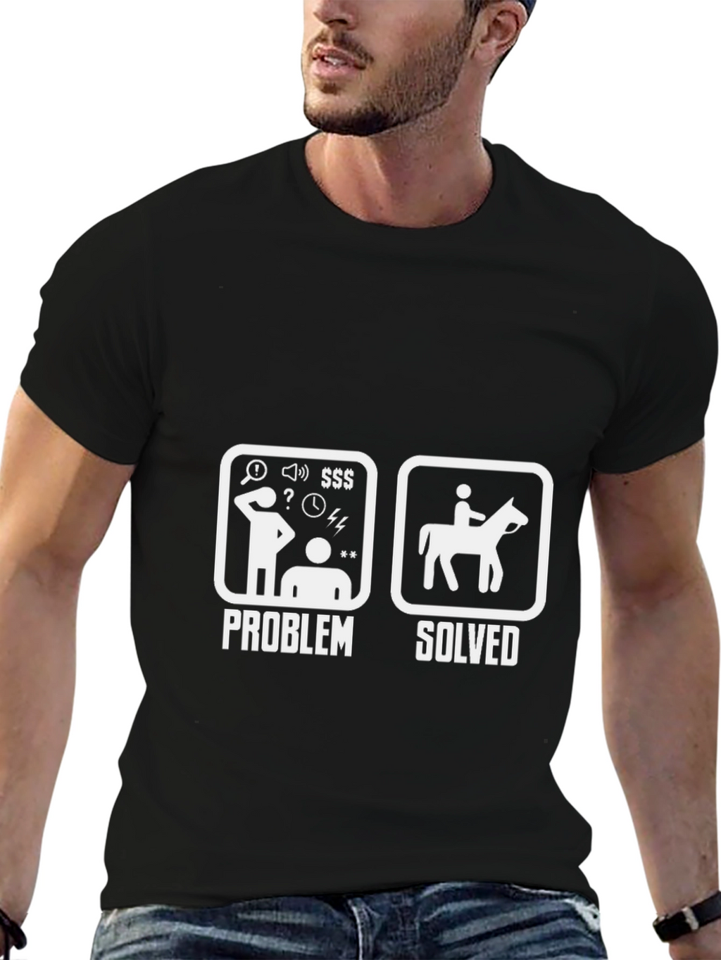 Problem Solved Horse Rider T-Shirt