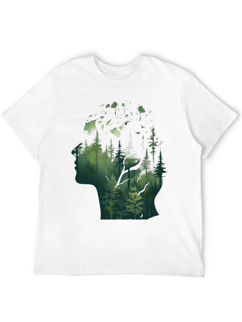 Nature Silhouette Graphic Tee - Black