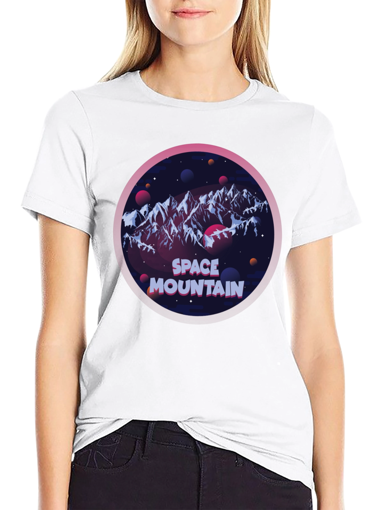 Space Mountain Graphic T-Shirt - Black