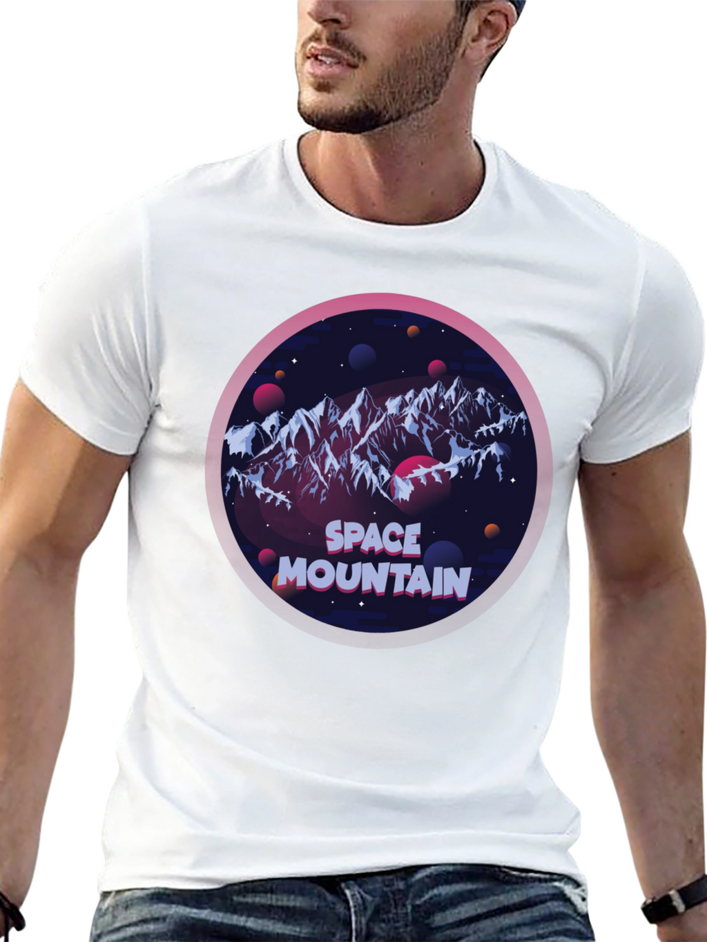 Space Mountain Graphic T-Shirt - Black