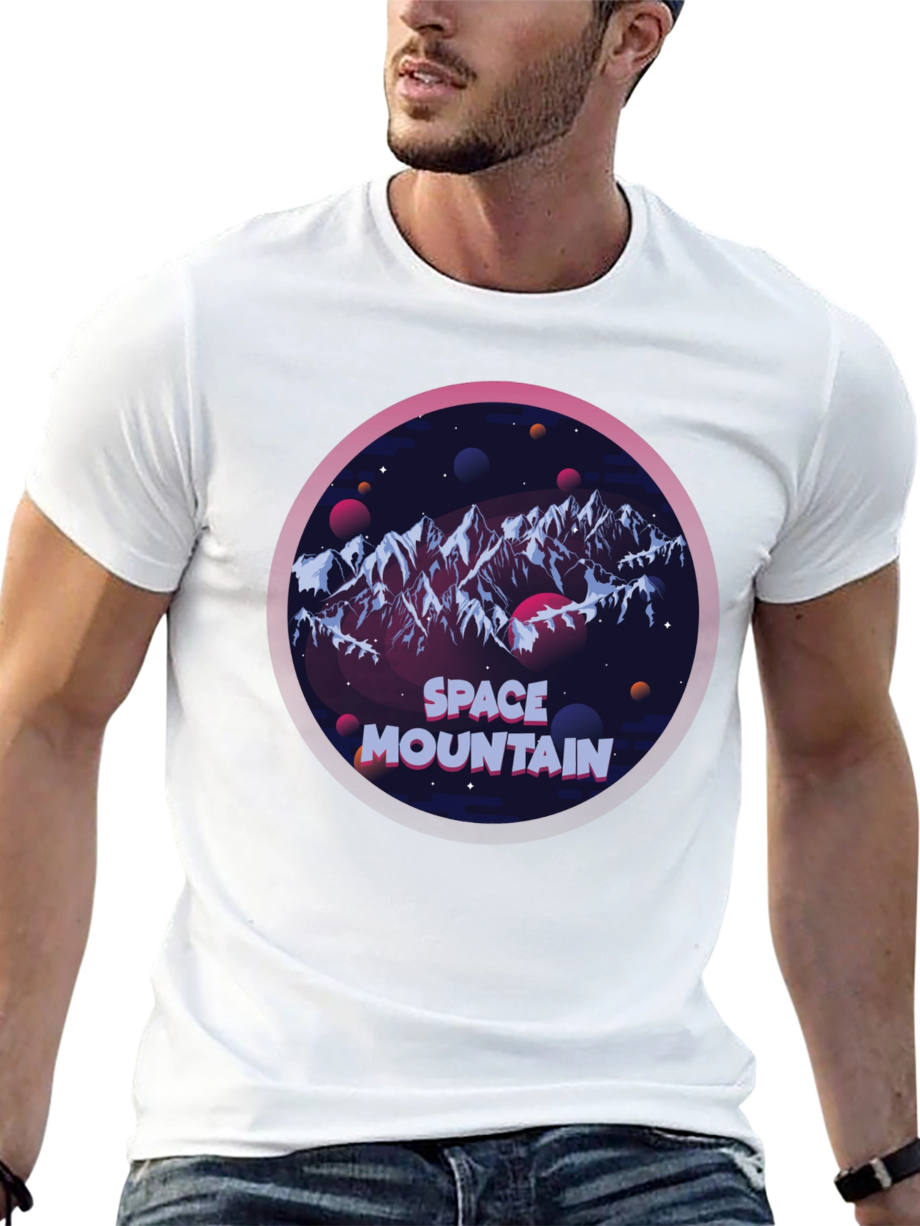 Space Mountain Graphic T-Shirt - Black