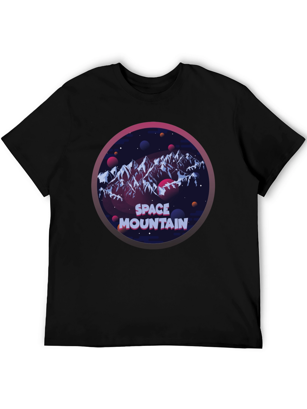 Space Mountain Graphic T-Shirt - Black