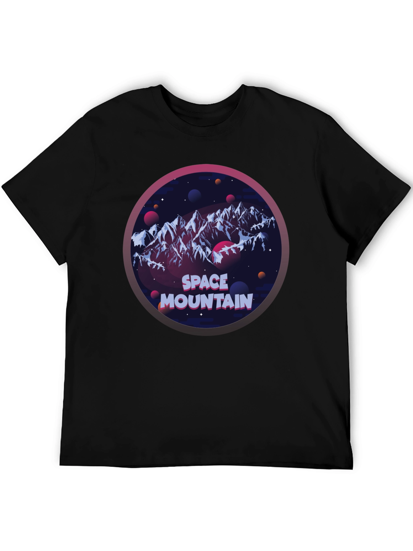 Space Mountain Graphic T-Shirt - Black