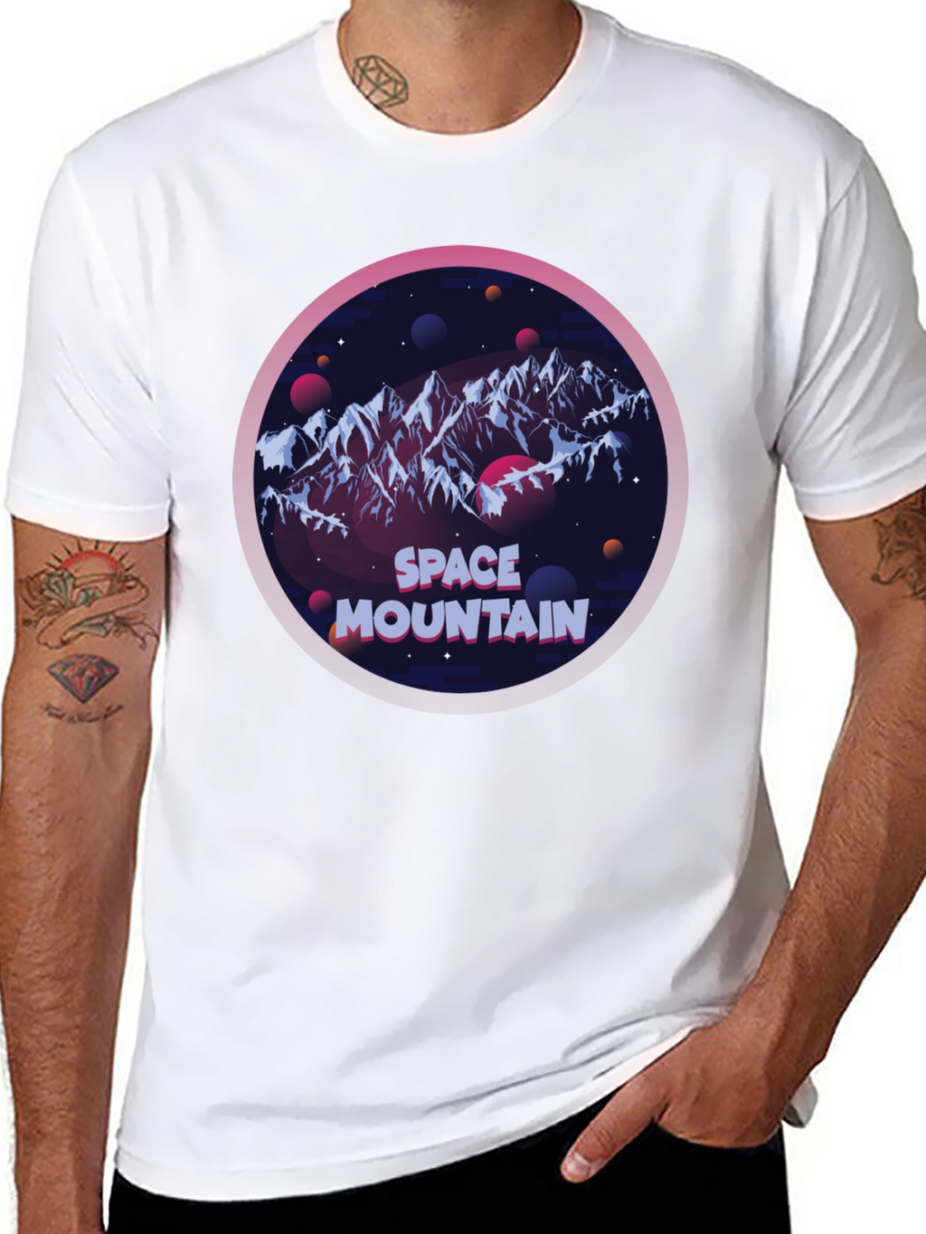 Space Mountain Graphic T-Shirt - Black
