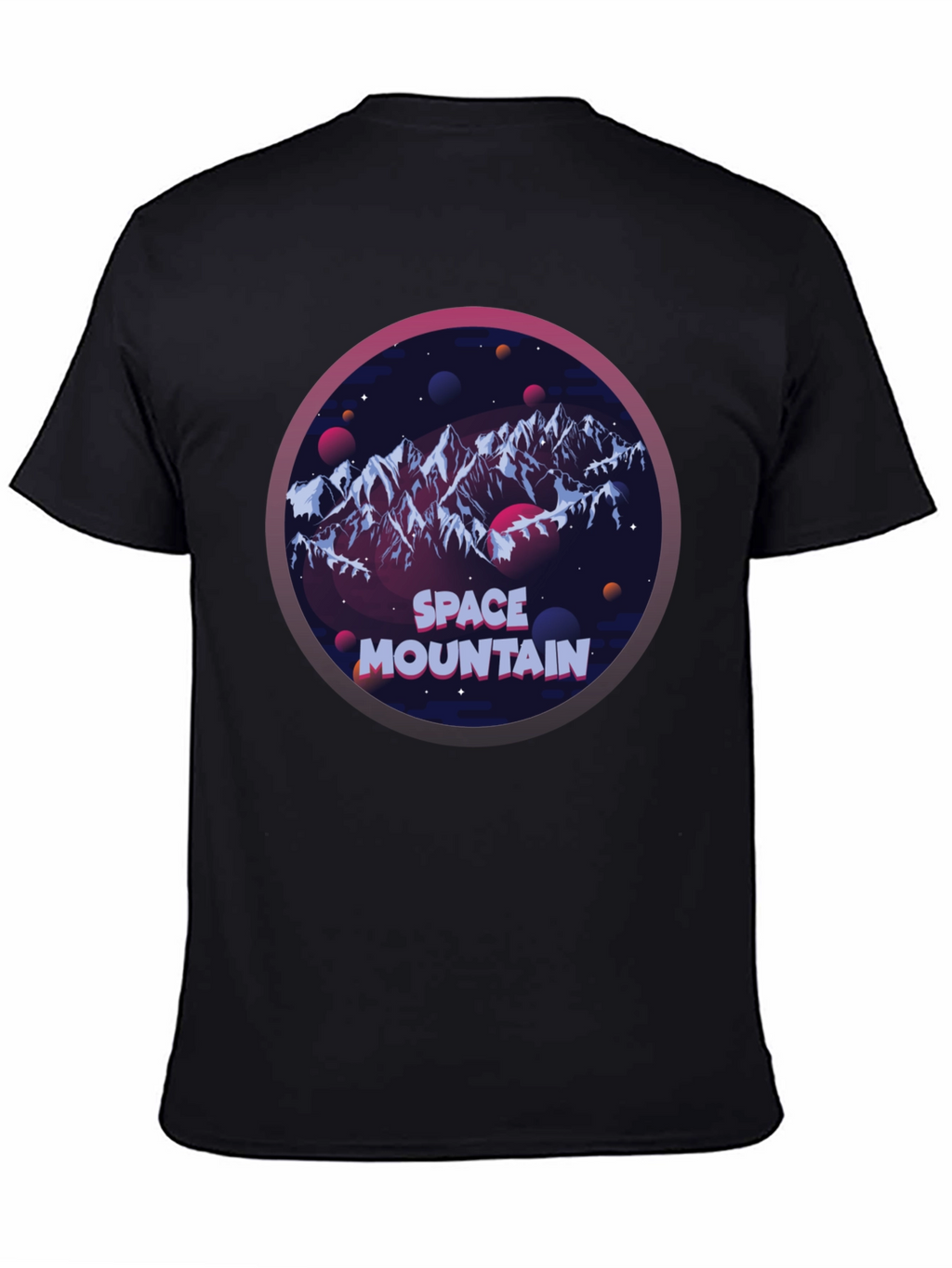 Space Mountain Graphic T-Shirt - Black