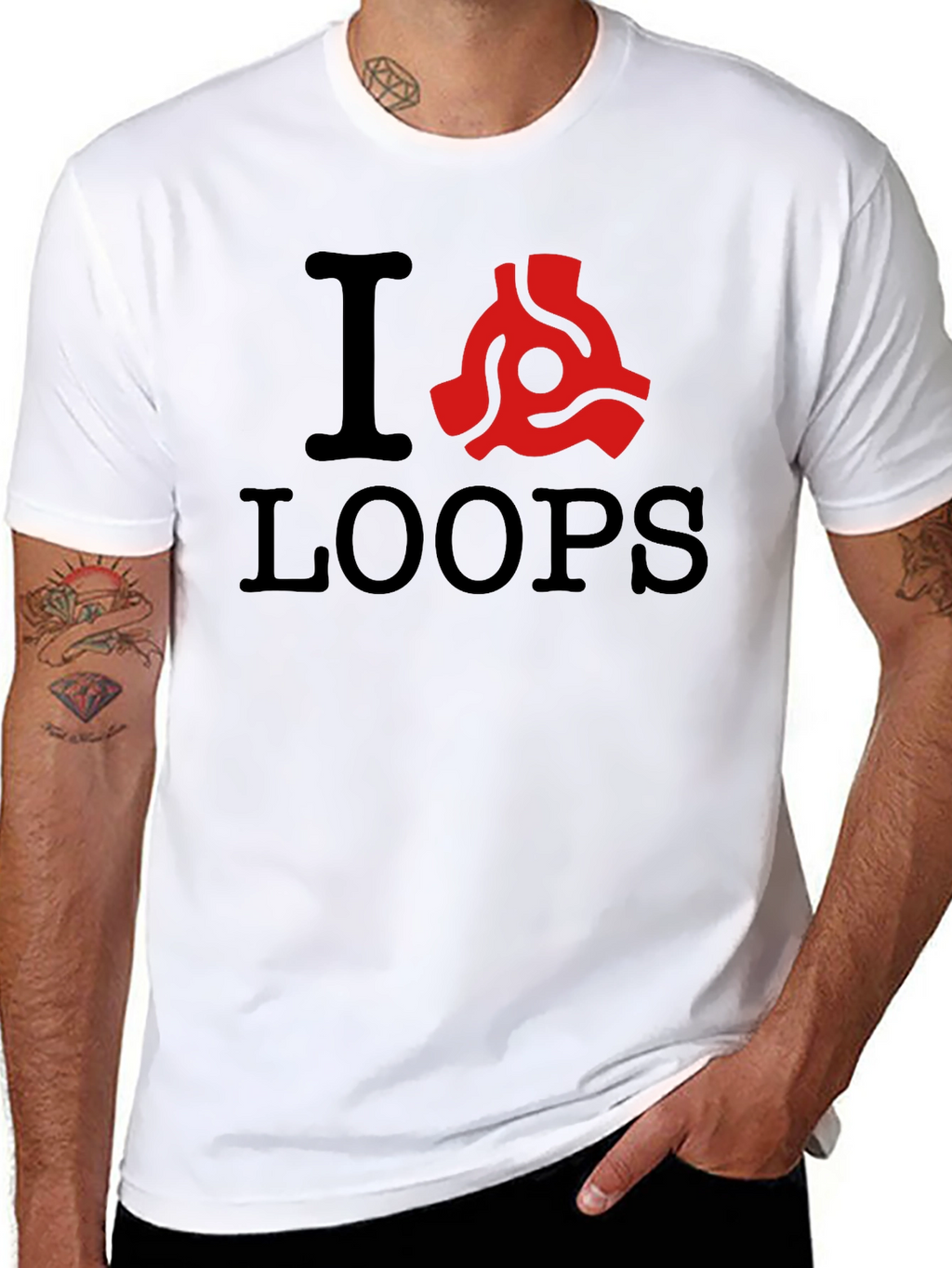 I Heart Loops T-Shirt - Classic Music Lover Tee