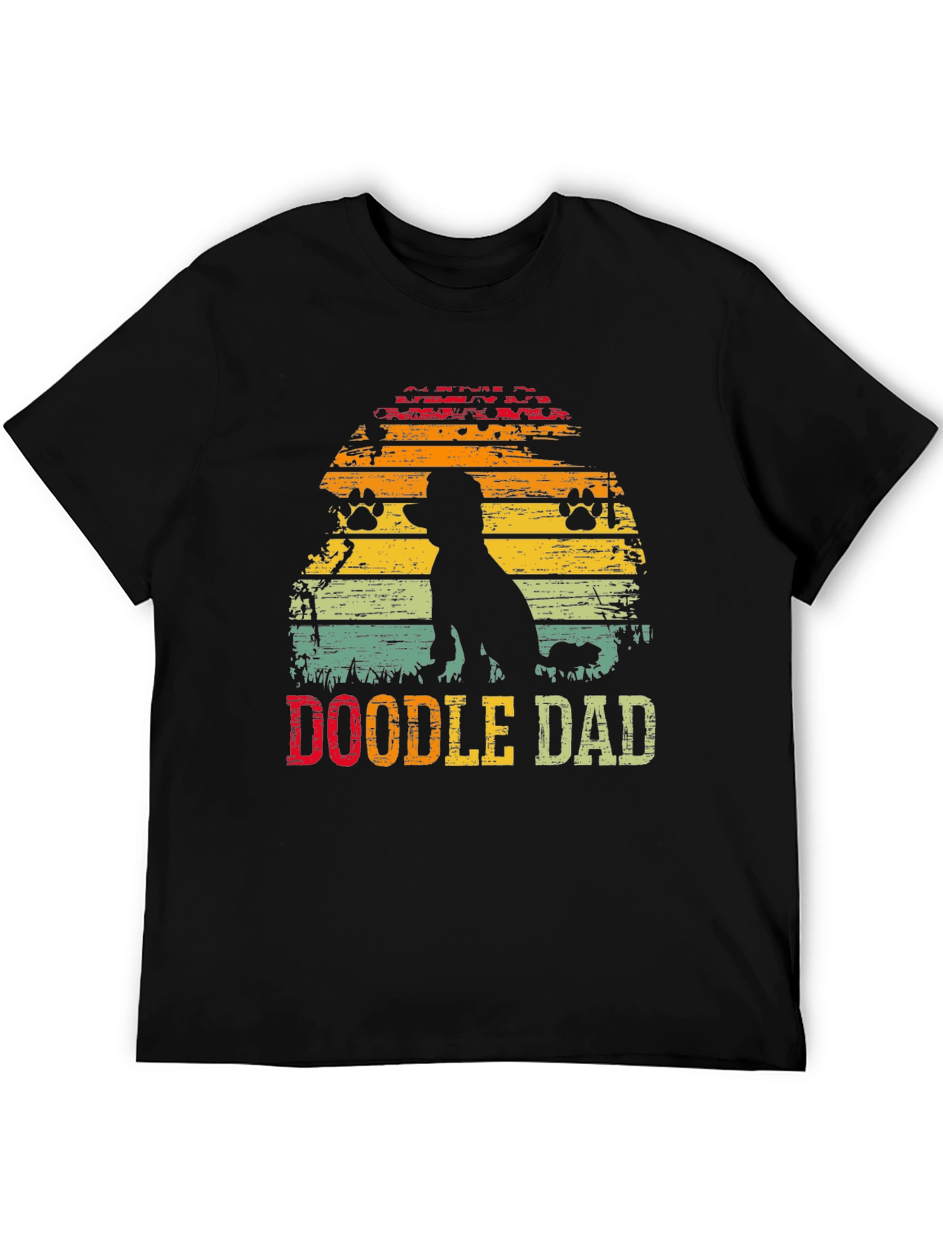 Doodle Dad Sunset T-Shirt – Vintage Dog Lover Graphic Tee