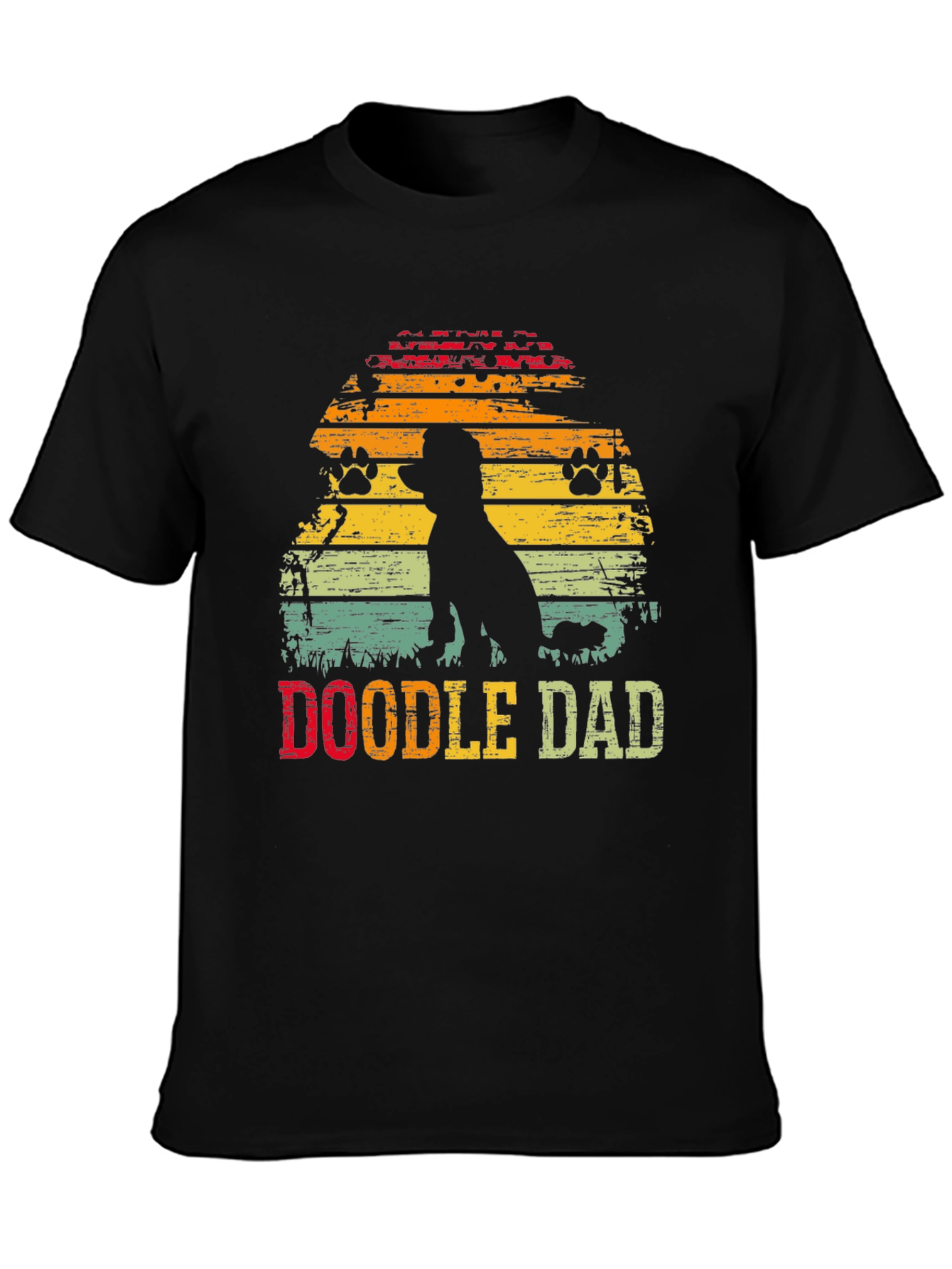 Doodle Dad Sunset T-Shirt – Vintage Dog Lover Graphic Tee