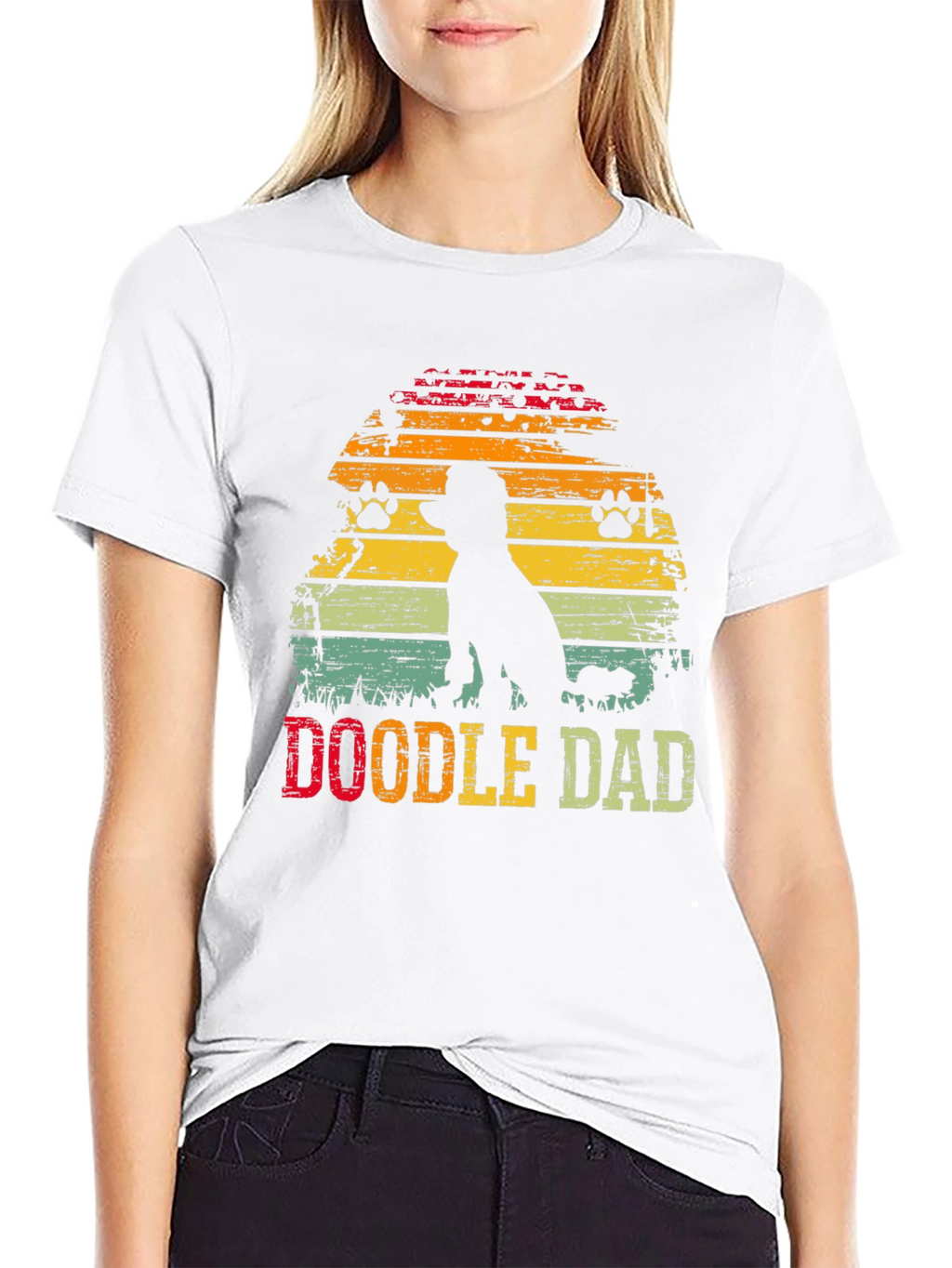 Doodle Dad Sunset T-Shirt – Vintage Dog Lover Graphic Tee