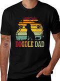Doodle Dad Sunset T-Shirt – Vintage Dog Lover Graphic Tee
