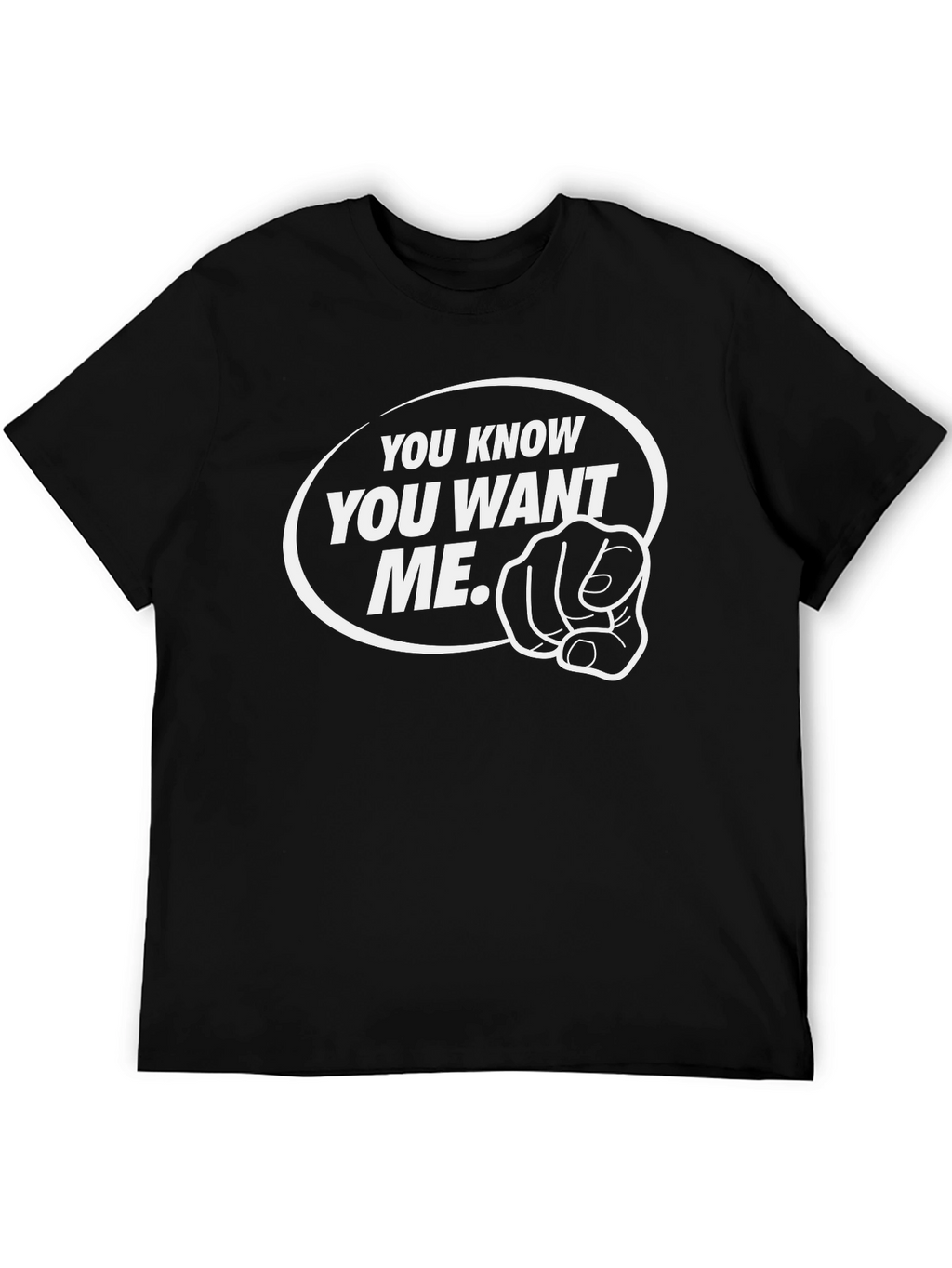 You Know You Want Me Black Graphic Tee