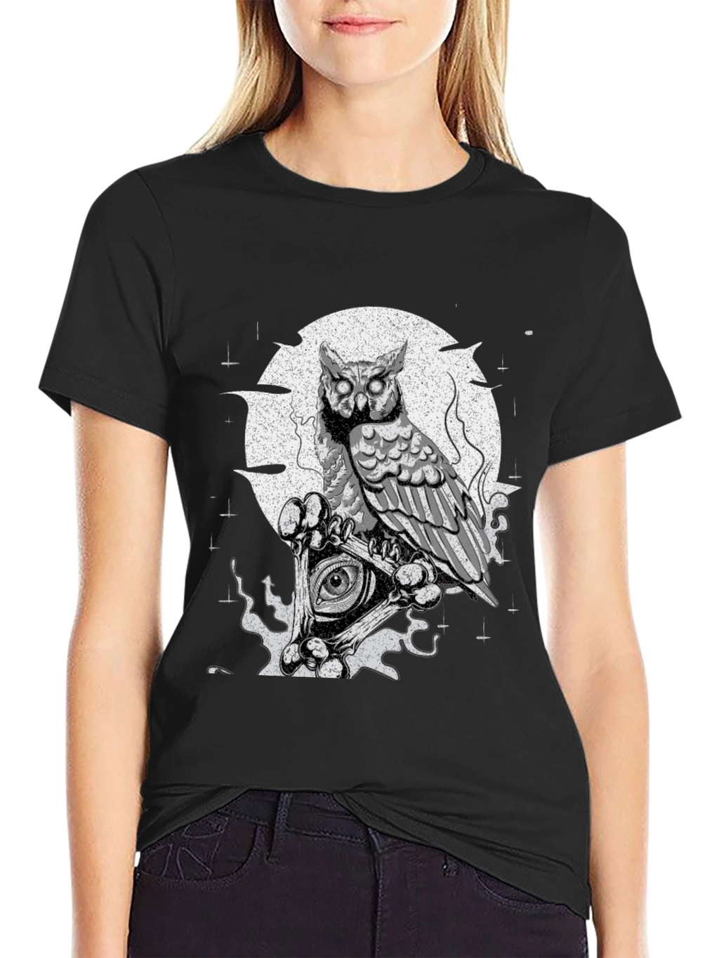 Owl Illuminati T-Shirt - Mens Black Graphic Tee