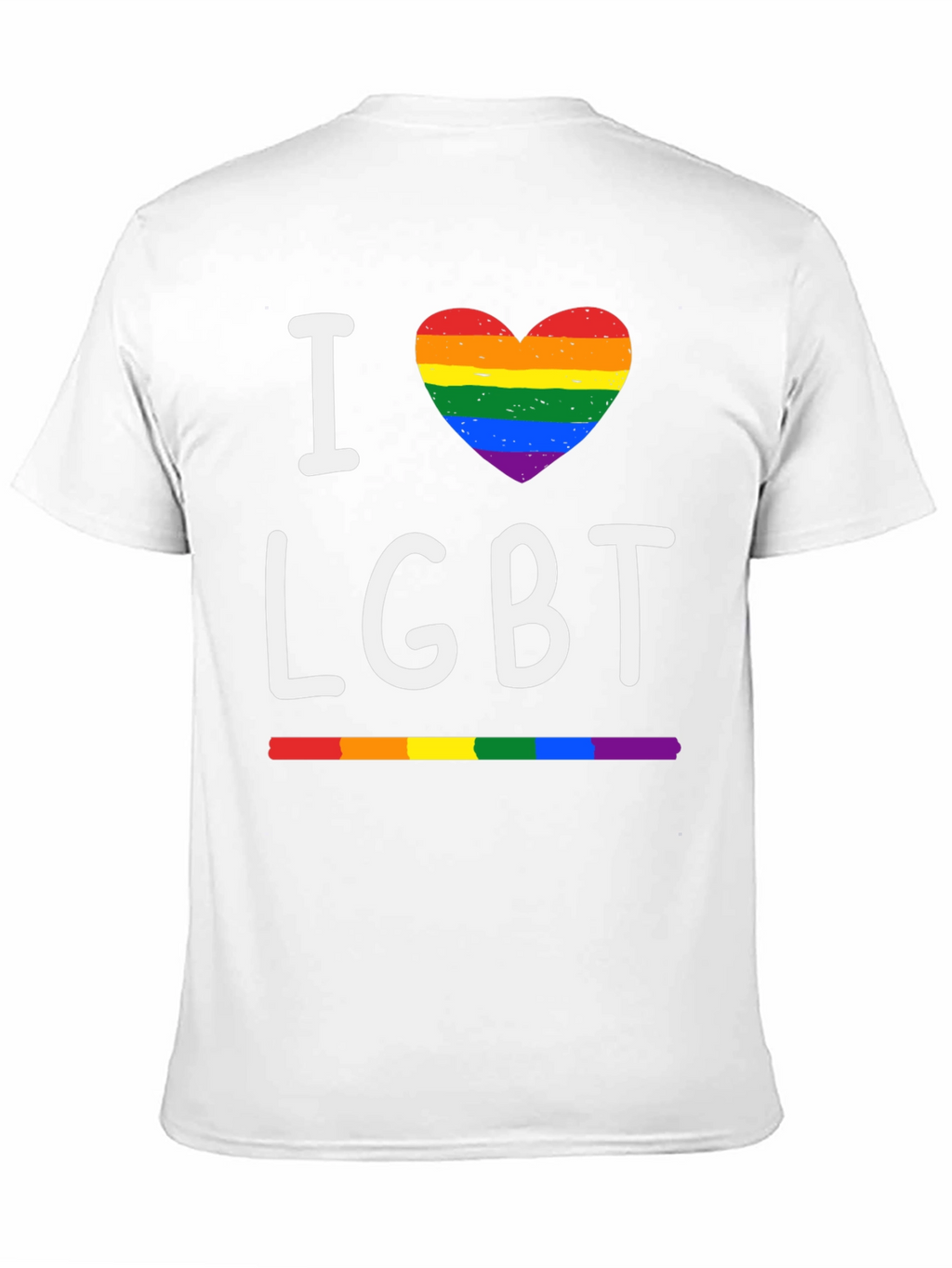 I Heart LGBT Pride T-Shirt - Rainbow Love