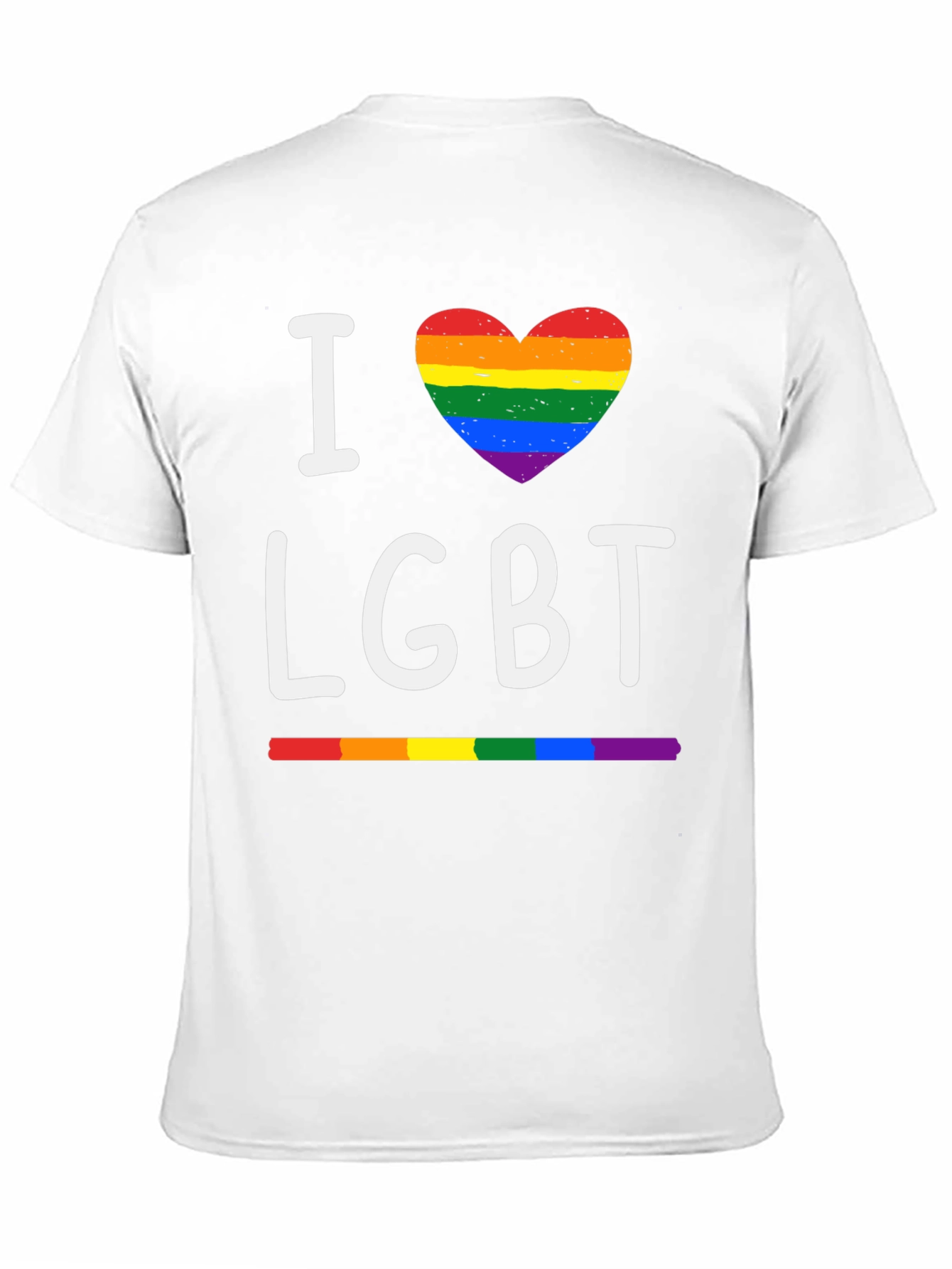 I Heart LGBT Pride T-Shirt - Rainbow Love