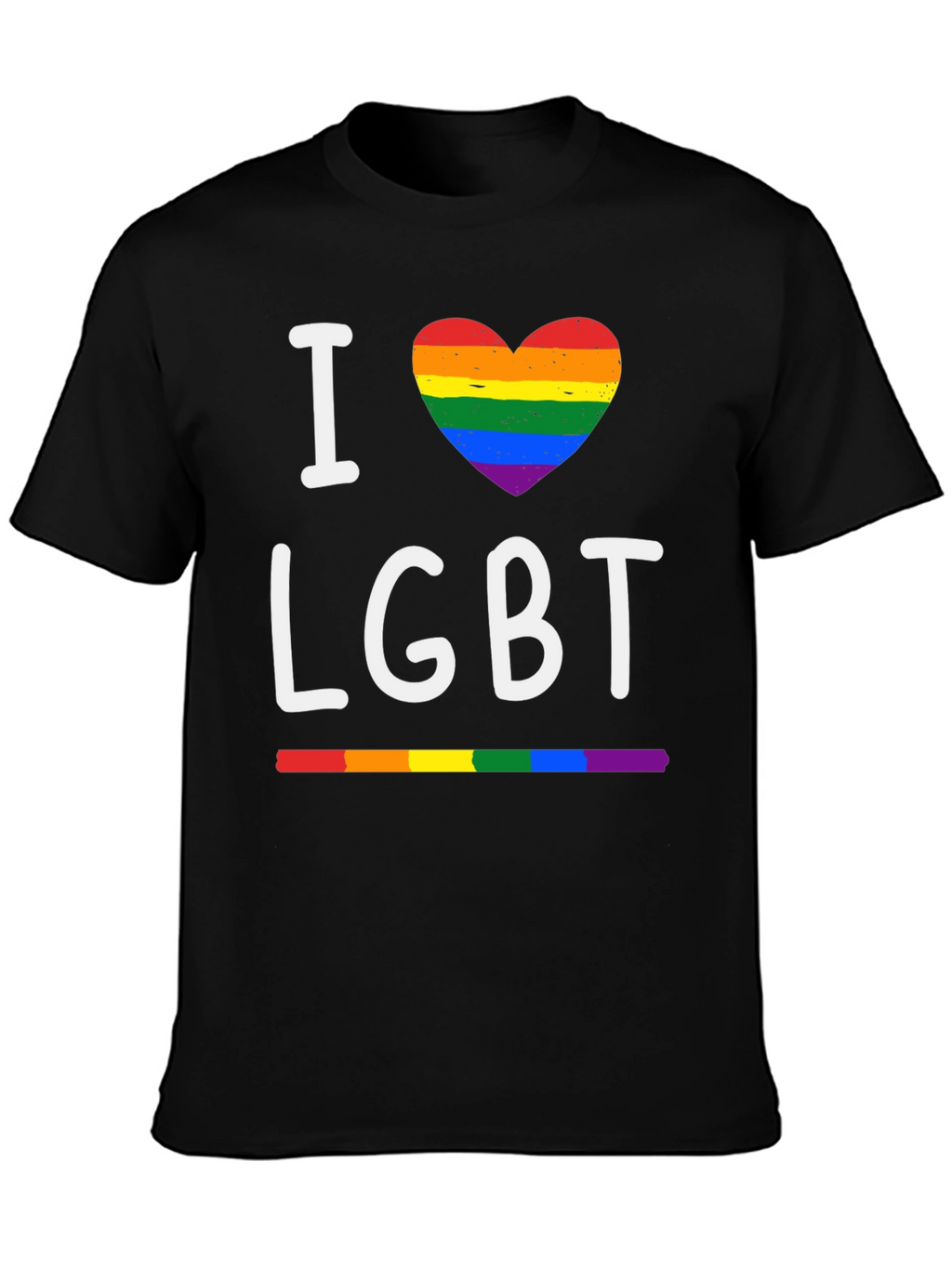 I Heart LGBT Pride T-Shirt - Rainbow Love