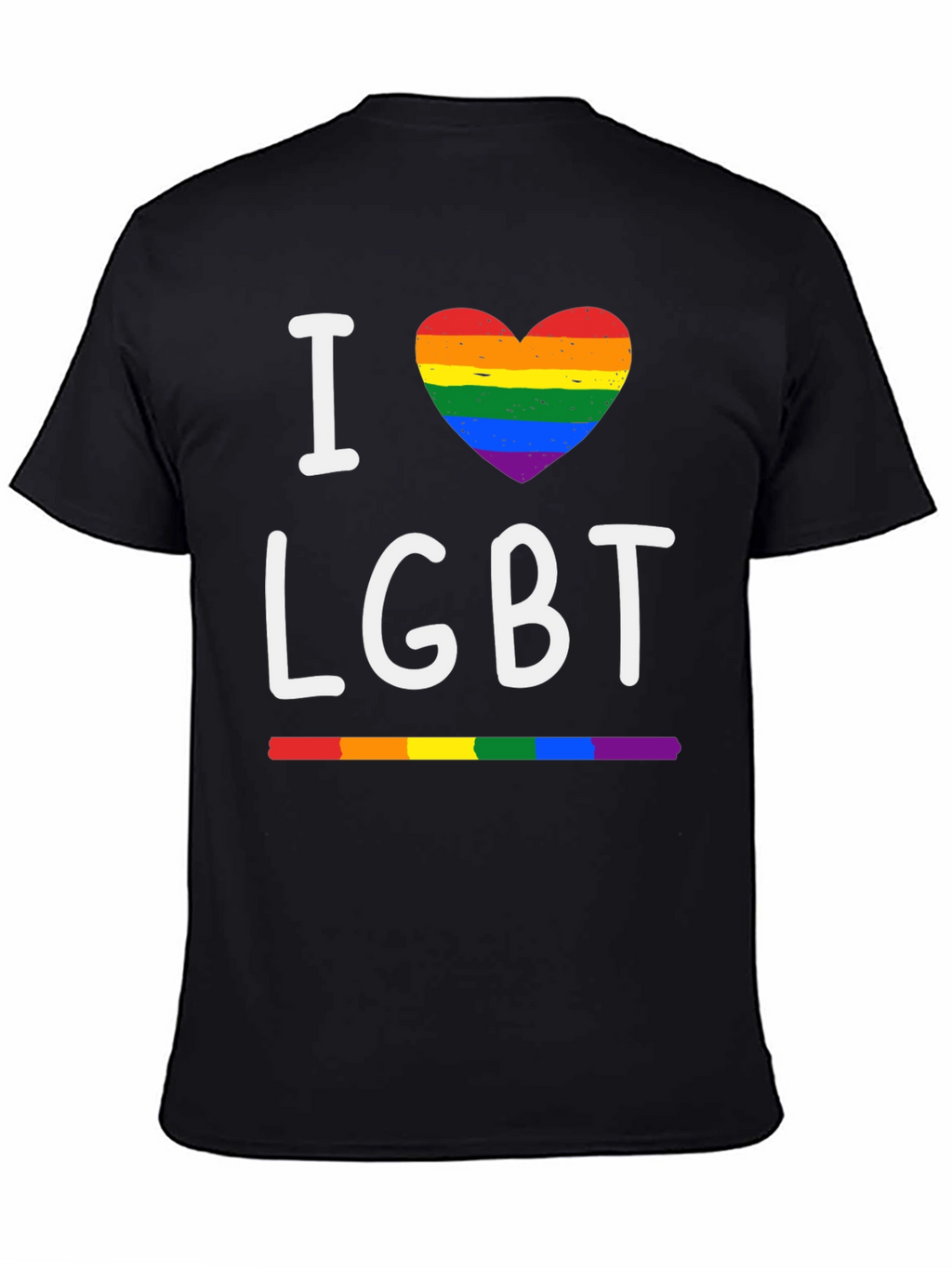 I Heart LGBT Pride T-Shirt - Rainbow Love