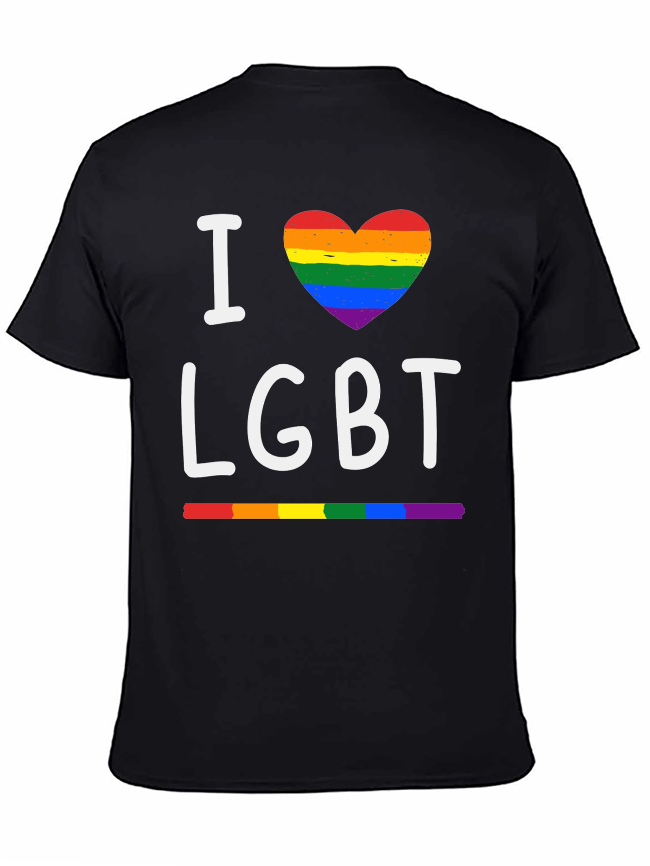 I Heart LGBT Pride T-Shirt - Rainbow Love
