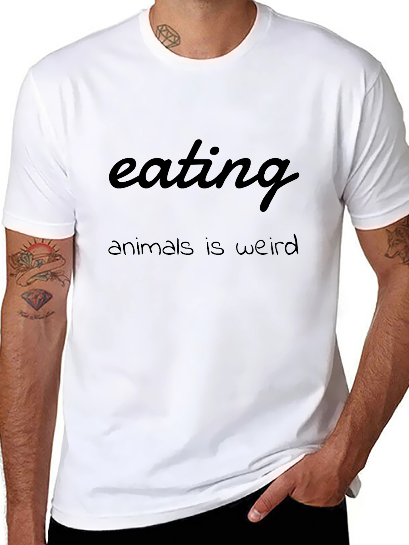 Eating Animals Is Weird Graphic T-Shirt