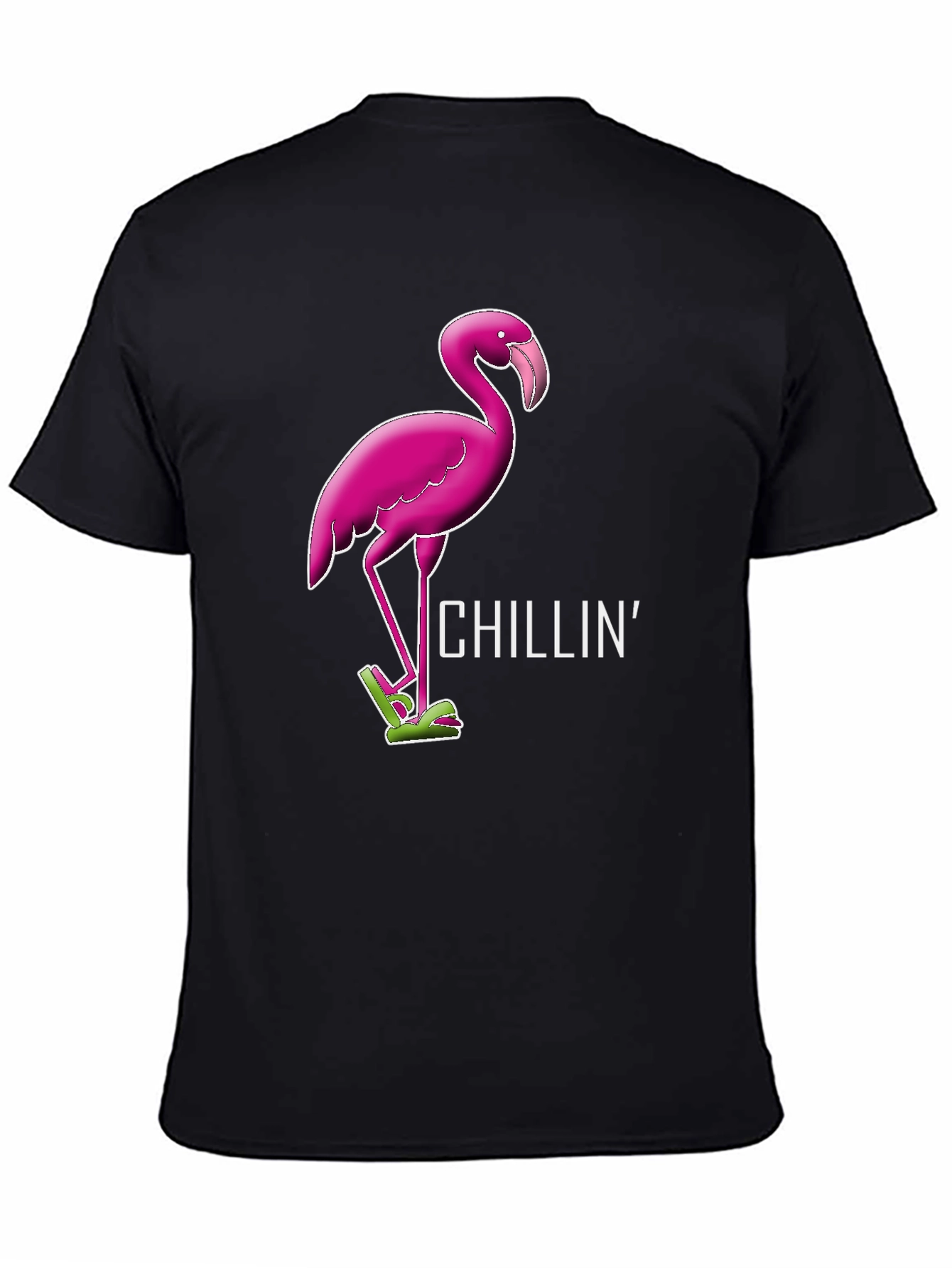 Chillin Flamingo Graphic Tee - Relaxed Style