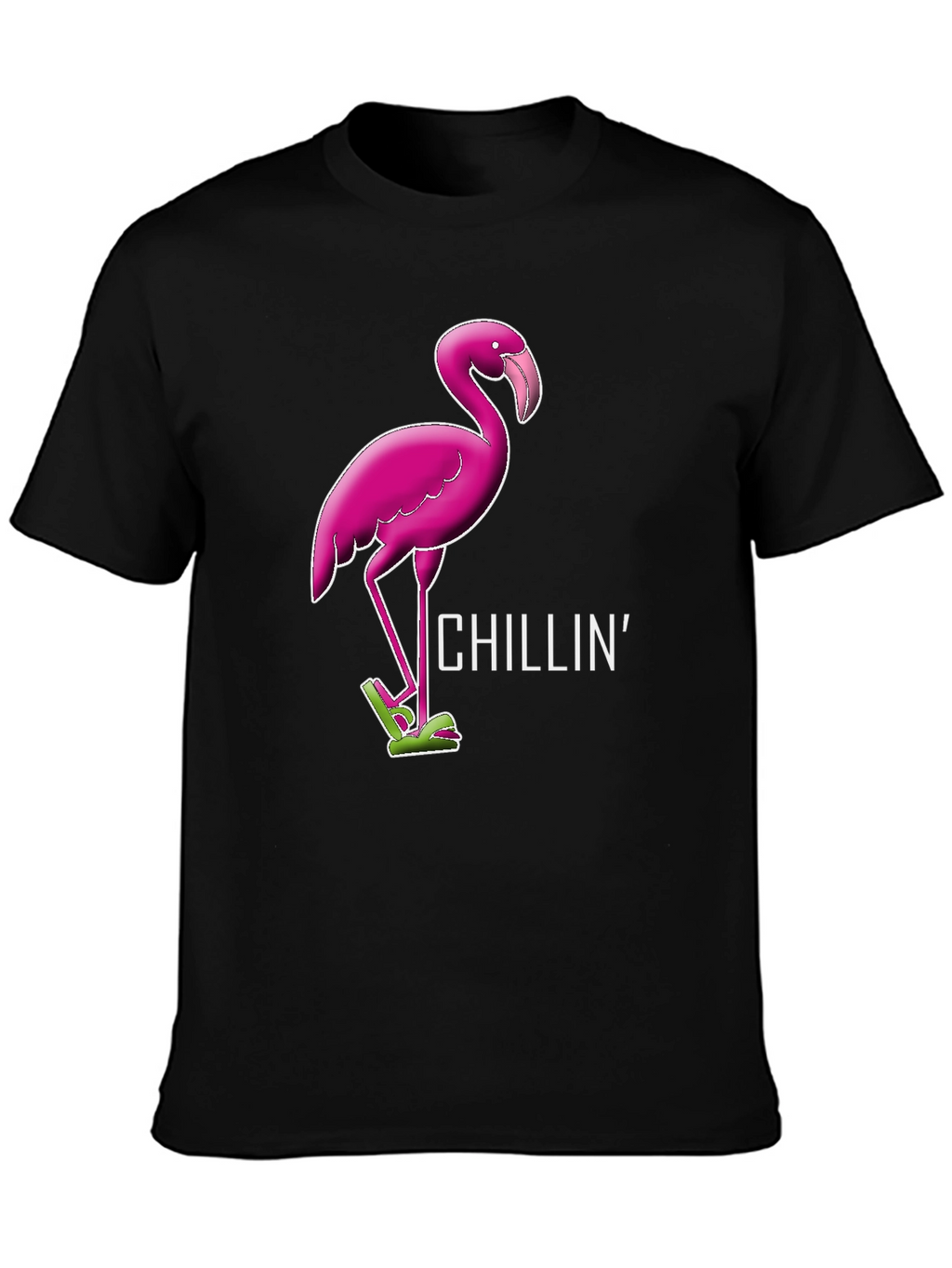 Chillin Flamingo Graphic Tee - Relaxed Style