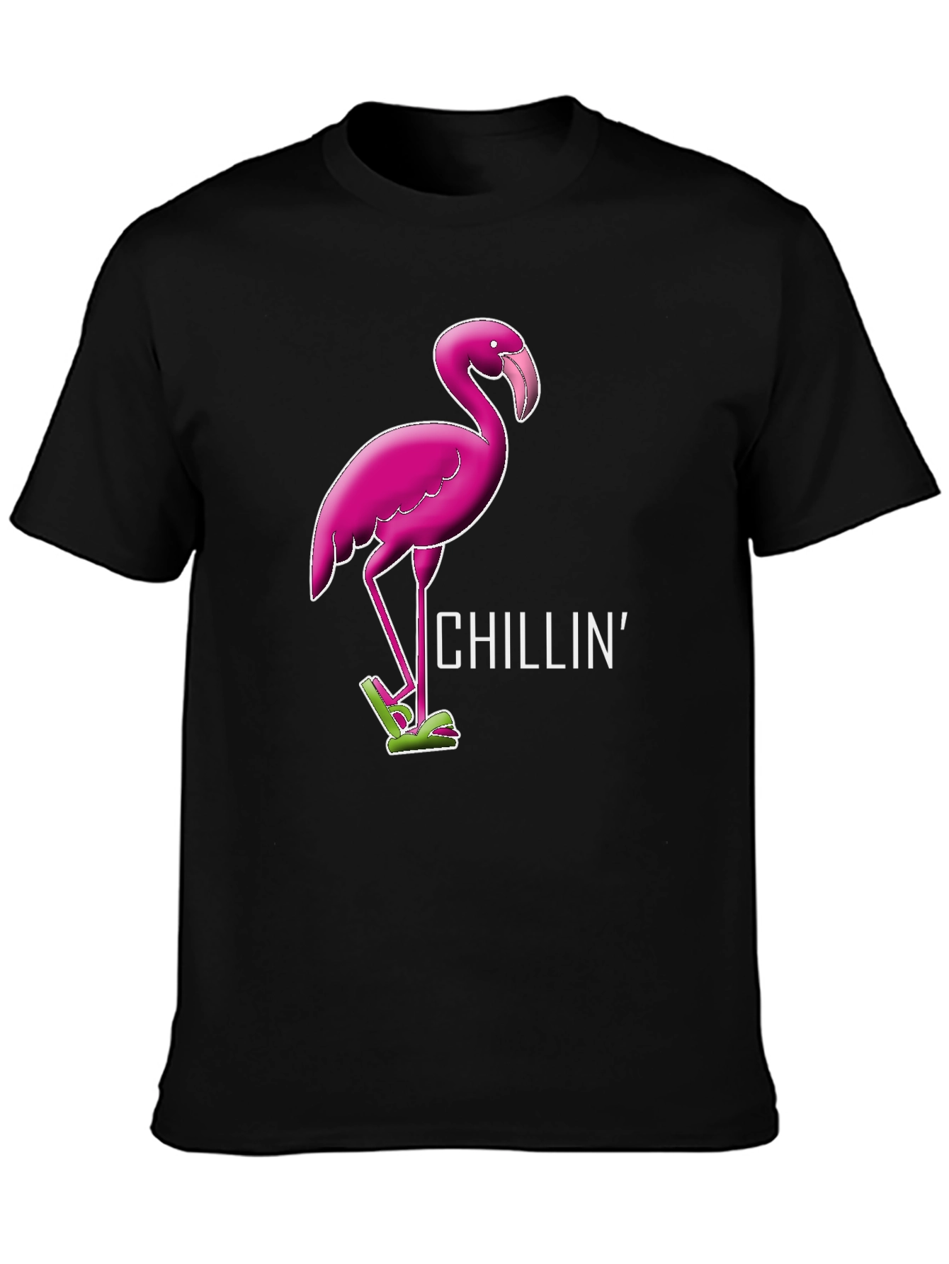 Chillin Flamingo Graphic Tee - Relaxed Style