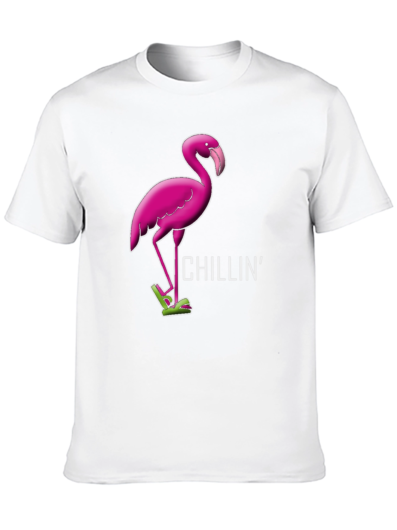 Chillin Flamingo Graphic Tee - Relaxed Style
