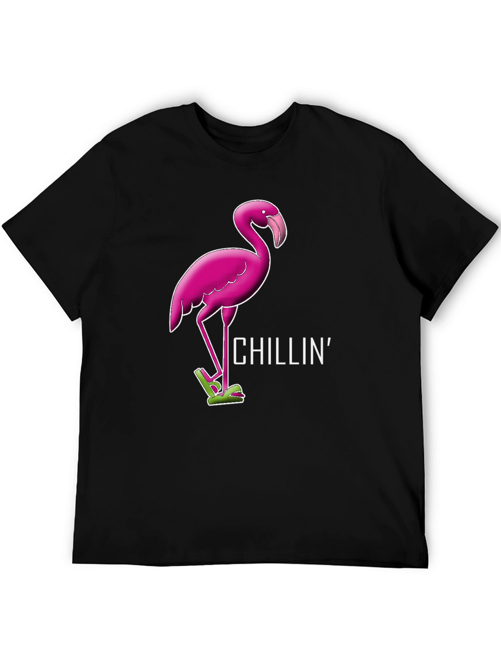 Chillin Flamingo Graphic Tee - Relaxed Style