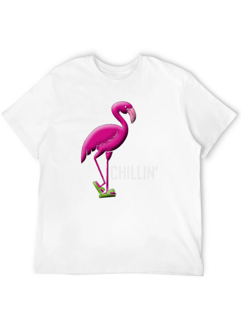 Chillin Flamingo Graphic Tee - Relaxed Style