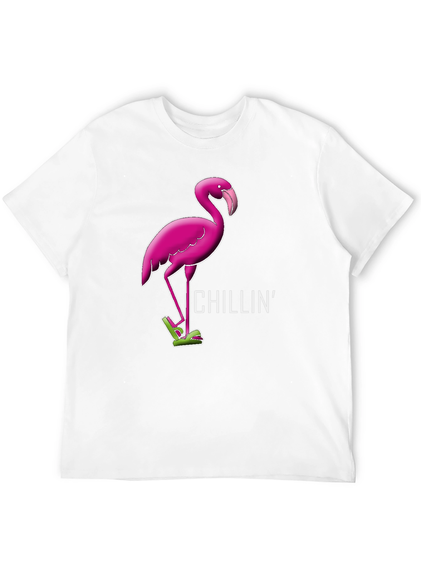 Chillin Flamingo Graphic Tee - Relaxed Style