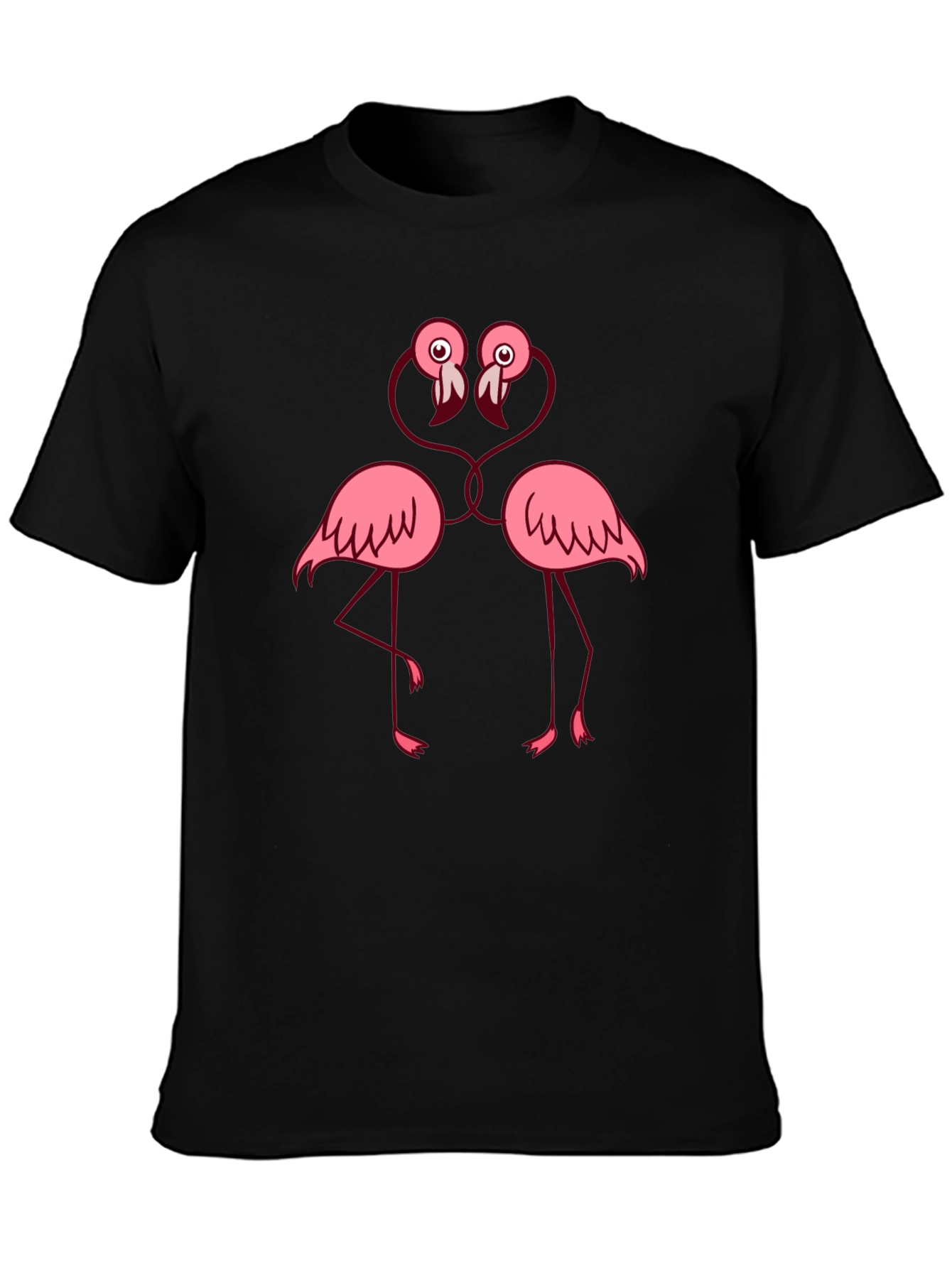 Fun Flamingo Lovers T-Shirt - Black