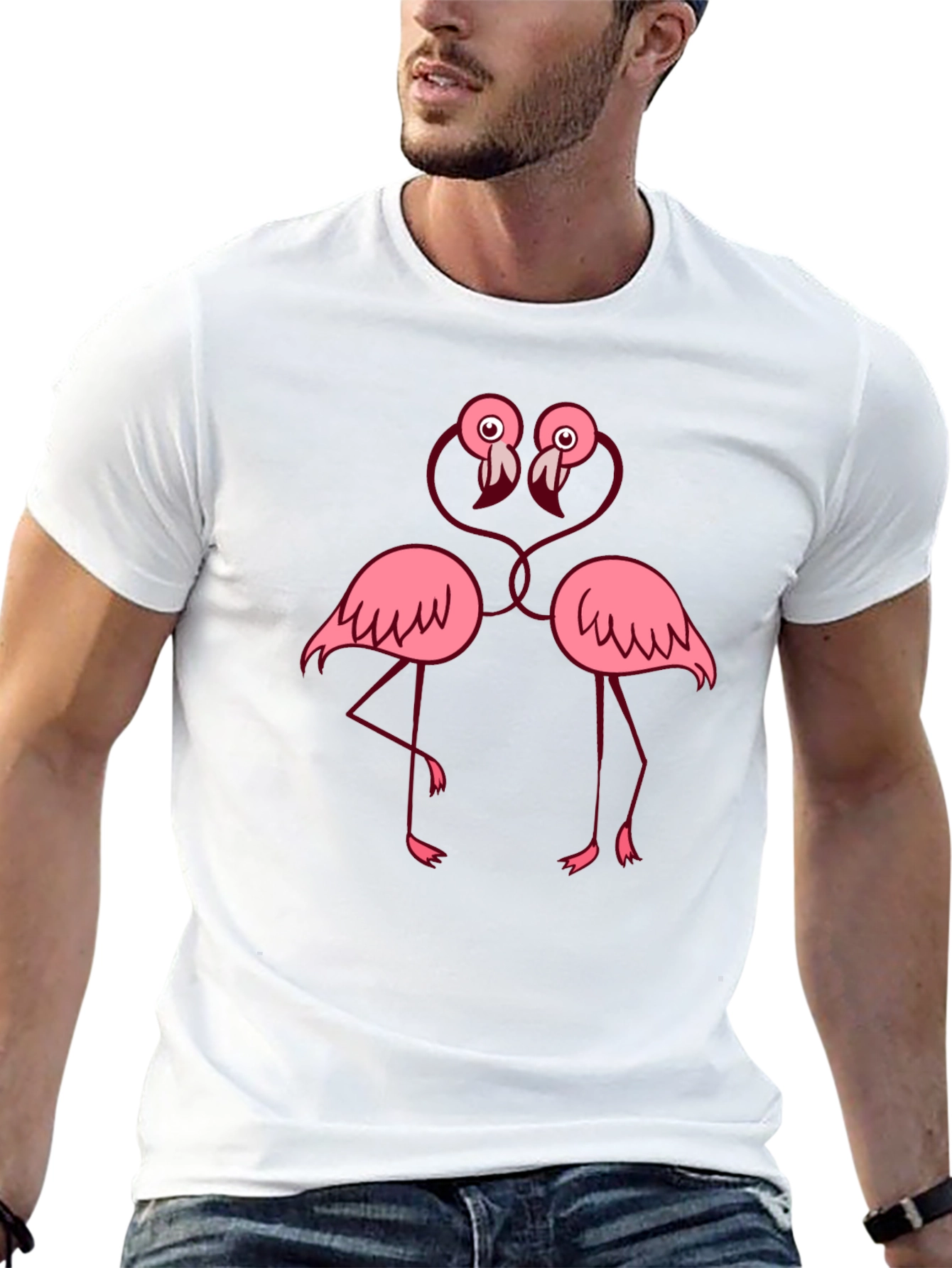 Fun Flamingo Lovers T-Shirt - Black