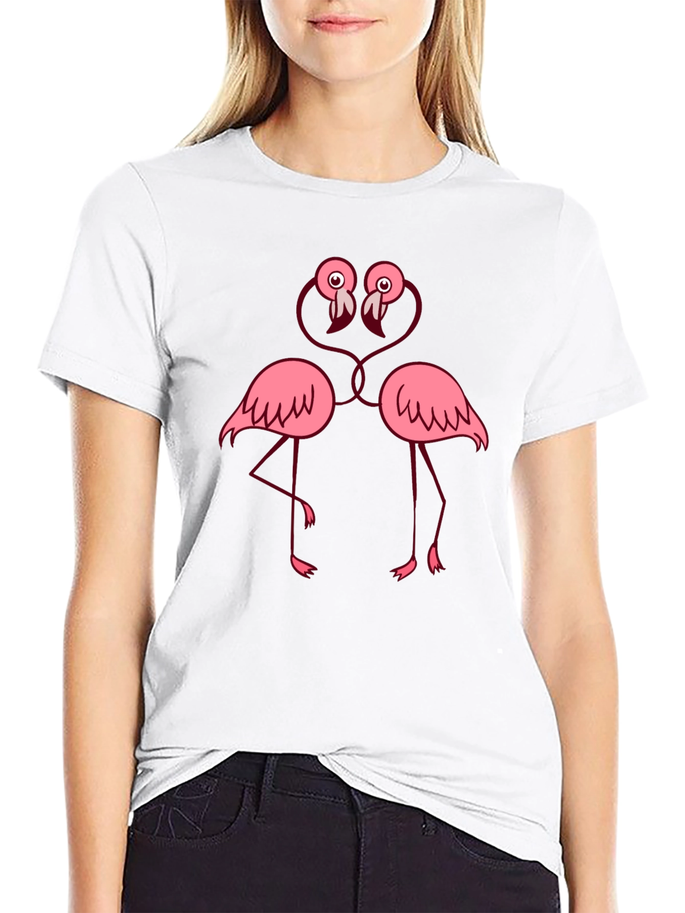 Fun Flamingo Lovers T-Shirt - Black