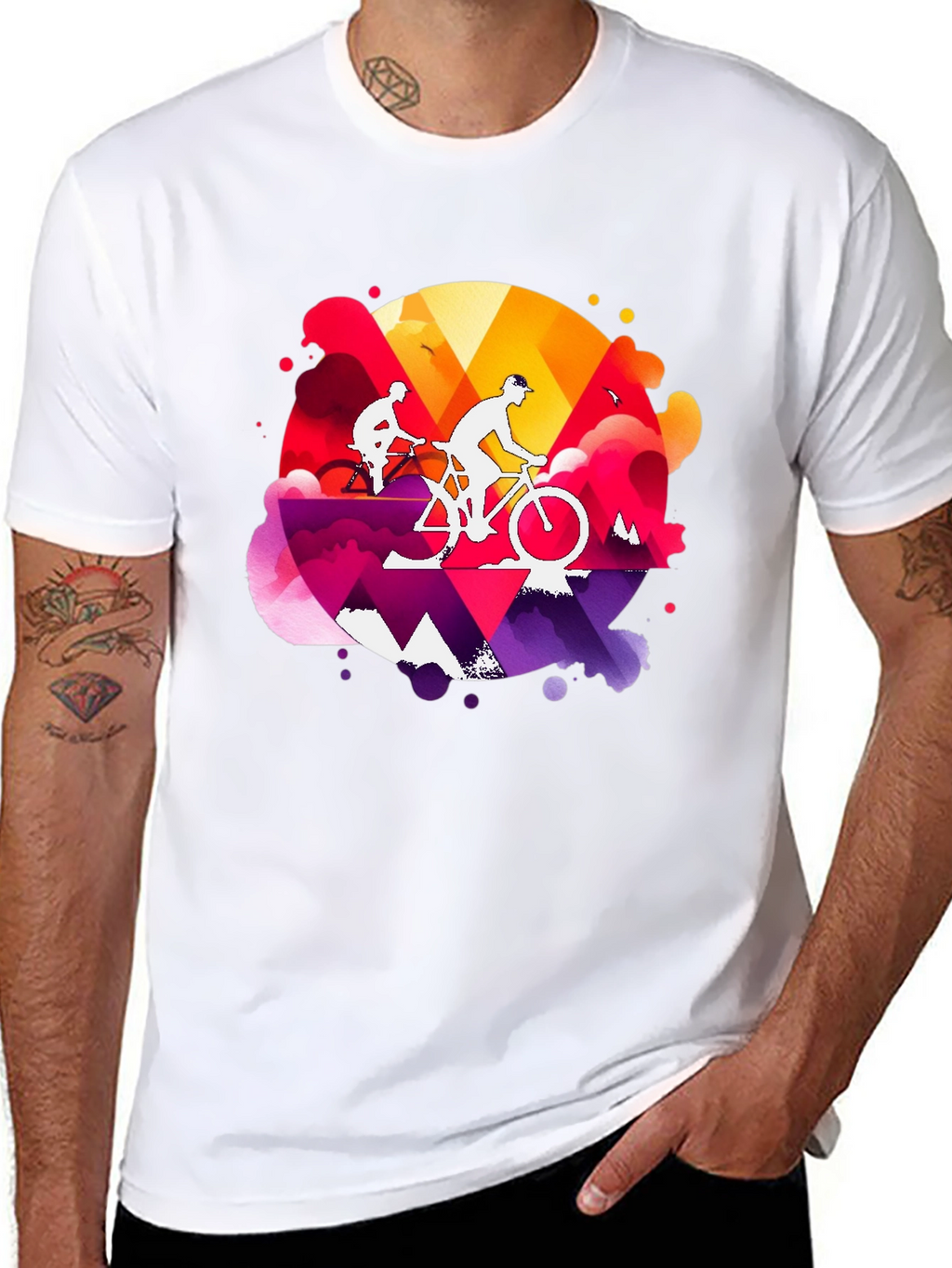 Mountain Biking Graphic Tee - Adventure Style