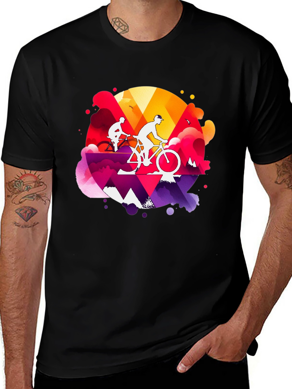 Mountain Biking Graphic Tee - Adventure Style