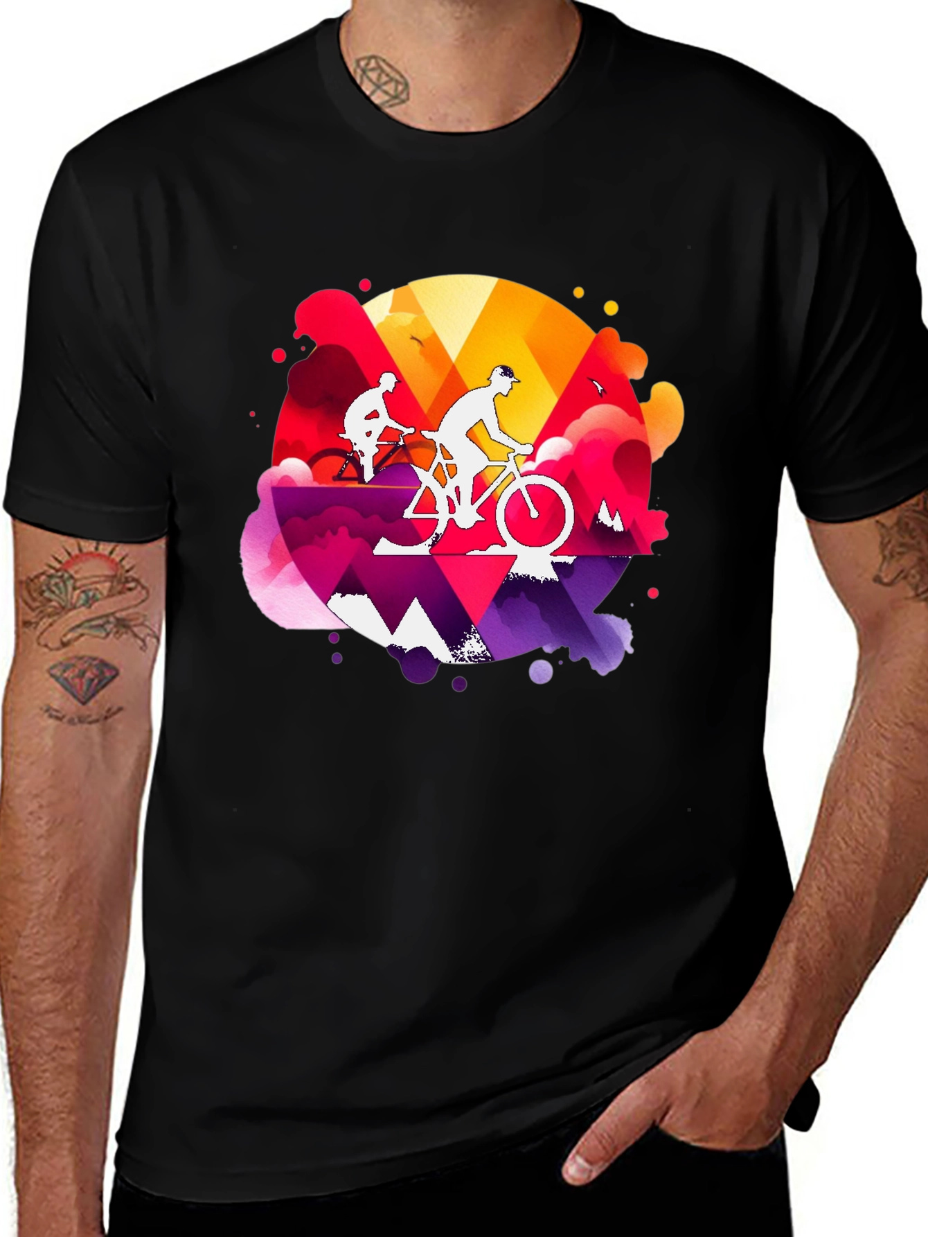 Mountain Biking Graphic Tee - Adventure Style