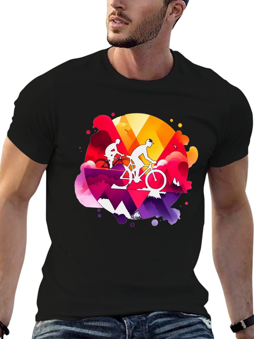 Mountain Biking Graphic Tee - Adventure Style