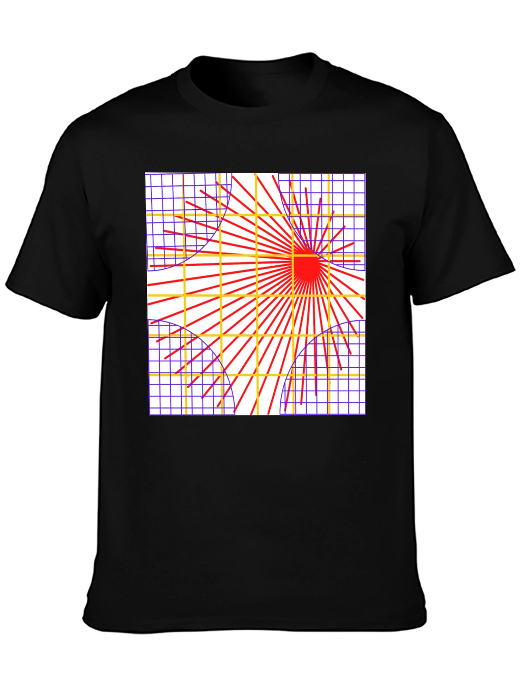 Geometric Grid Graphic Tee