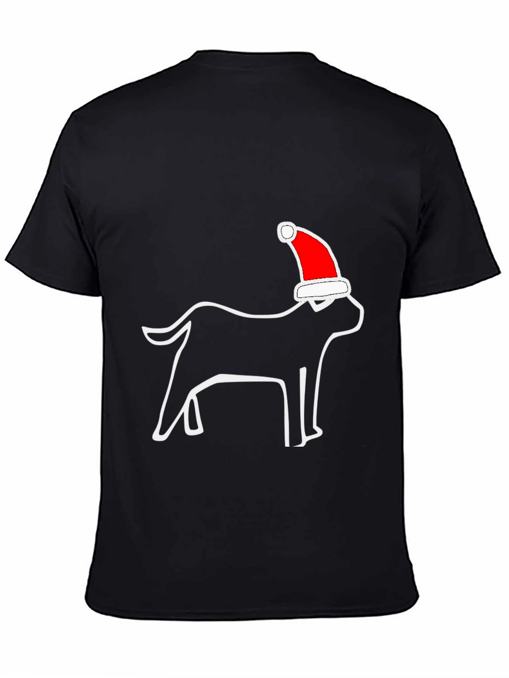 Christmas Dog Santa Hat T-Shirt – Festive Dog Lover Graphic Tee